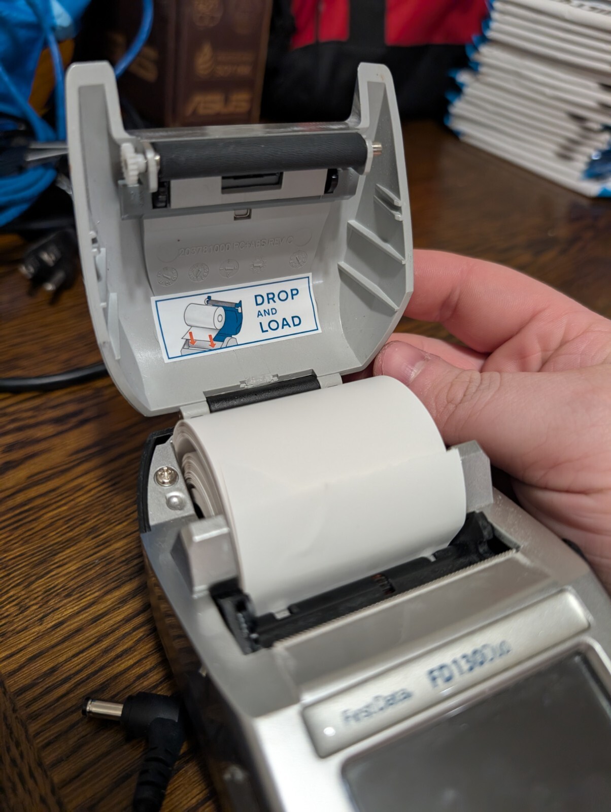 First Data FD130 DUO Credit Card Machine with FD-35 EMV NFC Pin Pad – Untested