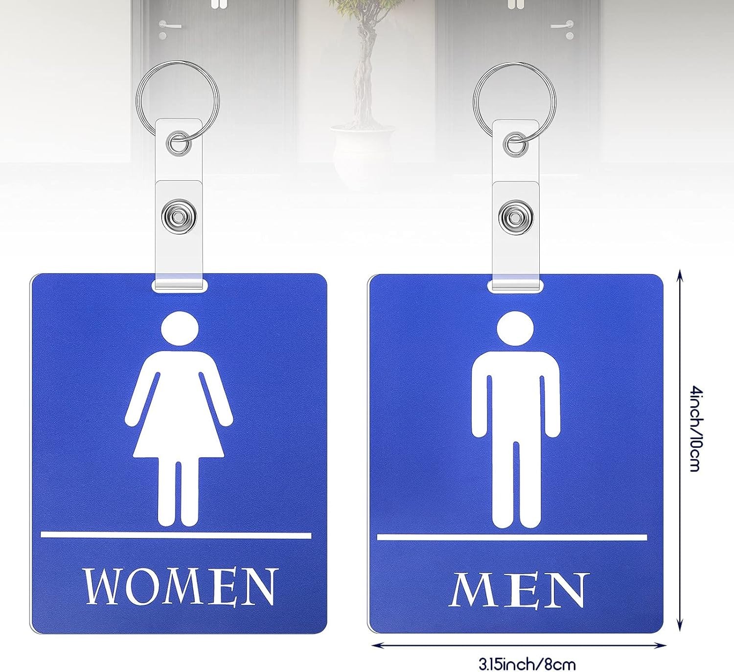 Compact 6 Pcs Restroom Pass Keychains – Versatile Bathroom Tags for Any Setting