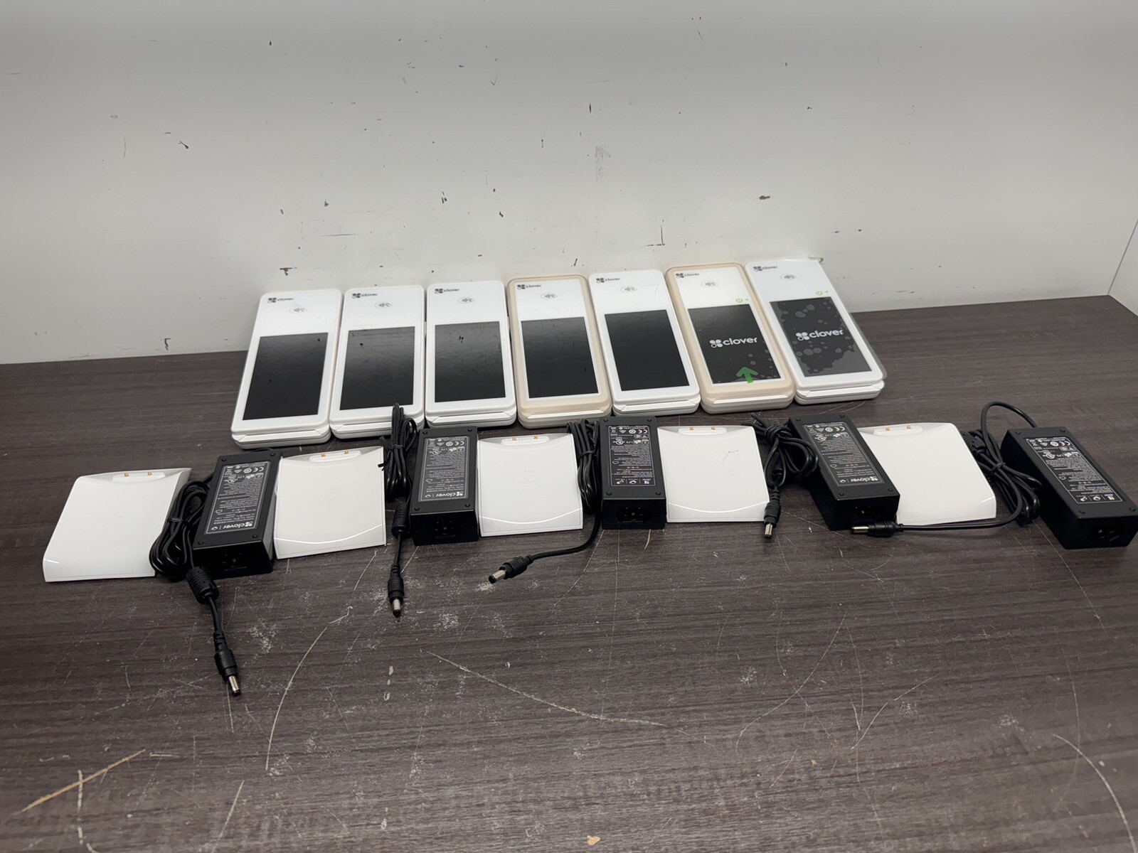 Lot Of 7 Clover Flex C401U Wireless Credit Card Handheld POS (LOCKED) – P8