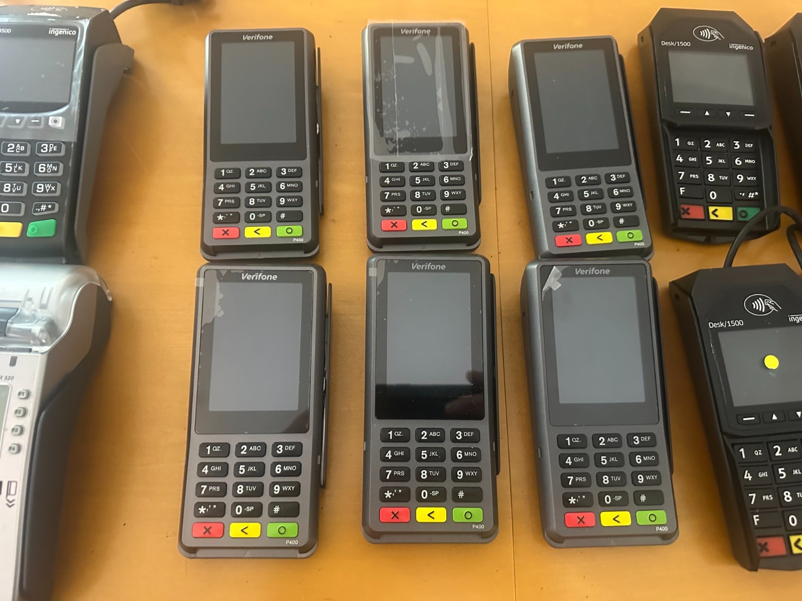 Credit Card Terminals, Ingenico 3500/1500, Verifone T650’s, P400 Pin pads