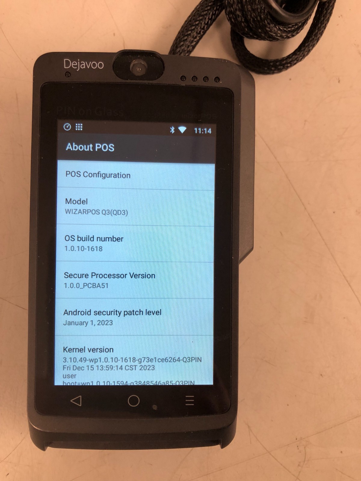 Dejavoo WIZARPOS Q3 mobile POS Terminal Factory Reseted OpenBox WP40208Q33000903