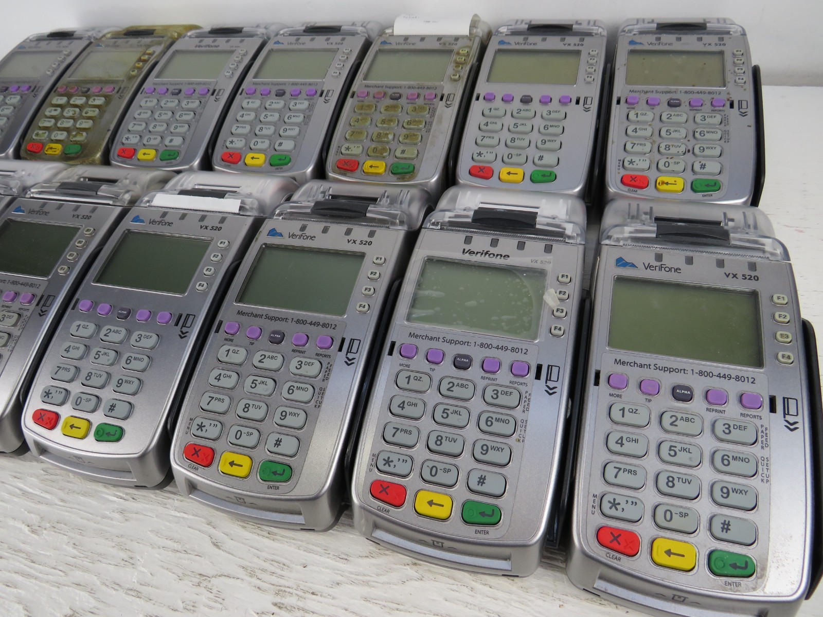 Lot of 14 Verifone VX520 VX 520 Credit Card Machine Terminal Reader POS *Read*