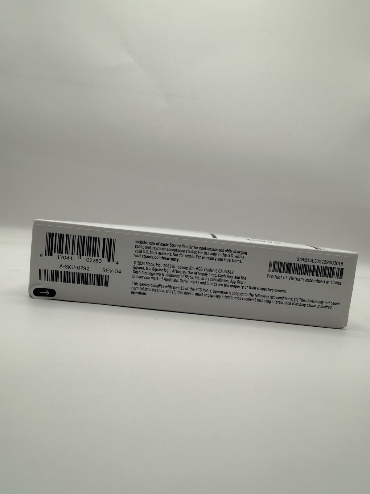 Square Card Reader (2nd Gen) — Contactless + Chip — New & Sealed — White