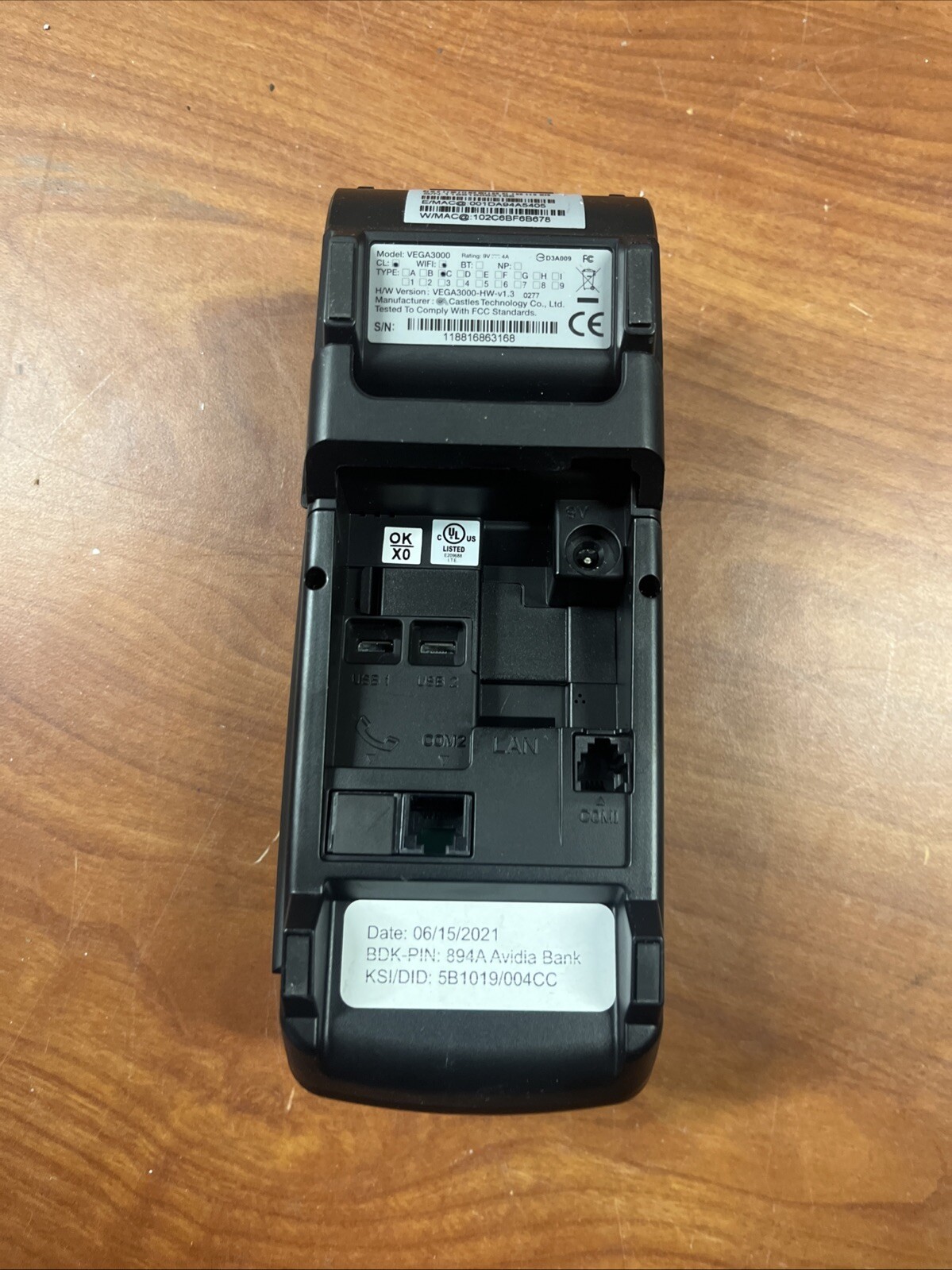 Dejavoo Z8 VEGA3000 Credit Card Payment Terminal