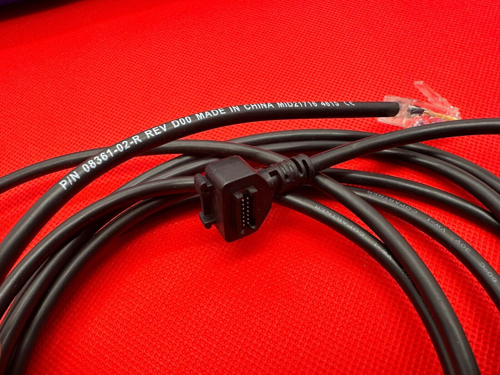 Verifone Cable 08361-02-R VX805 VX820 to VX520 14 PIN HEADER & RJ45 Coiled NEW