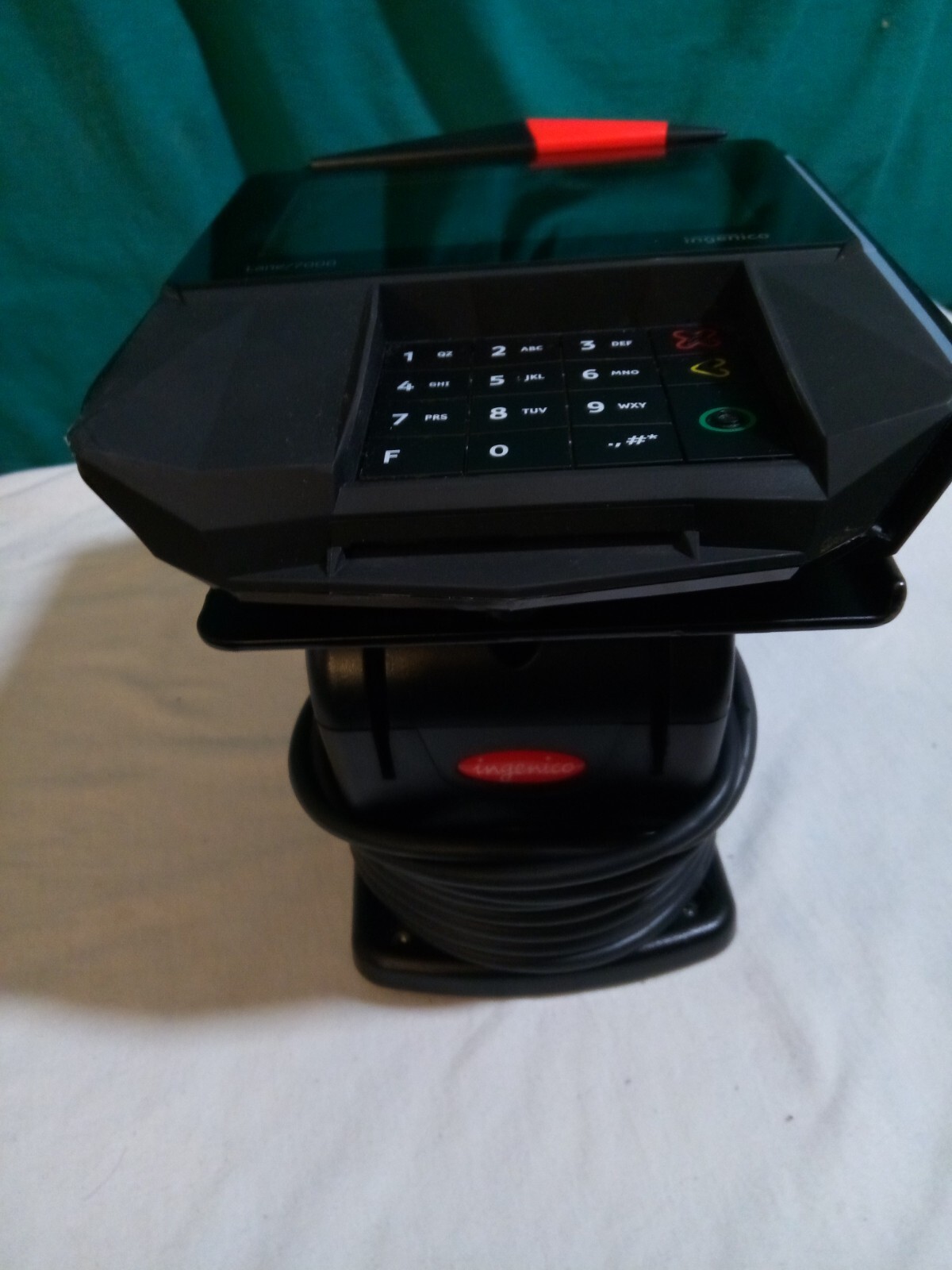 ingenico Lane/7000 Credit Card Terminal PRG30312951R WITH STAND