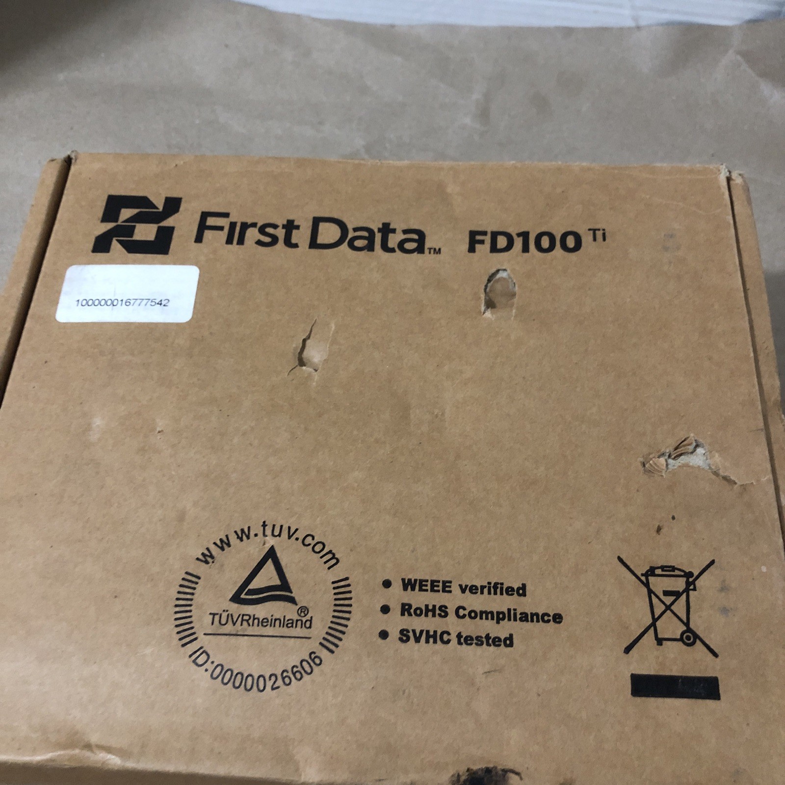 First Data FD 100 Credit Card Terminal. New