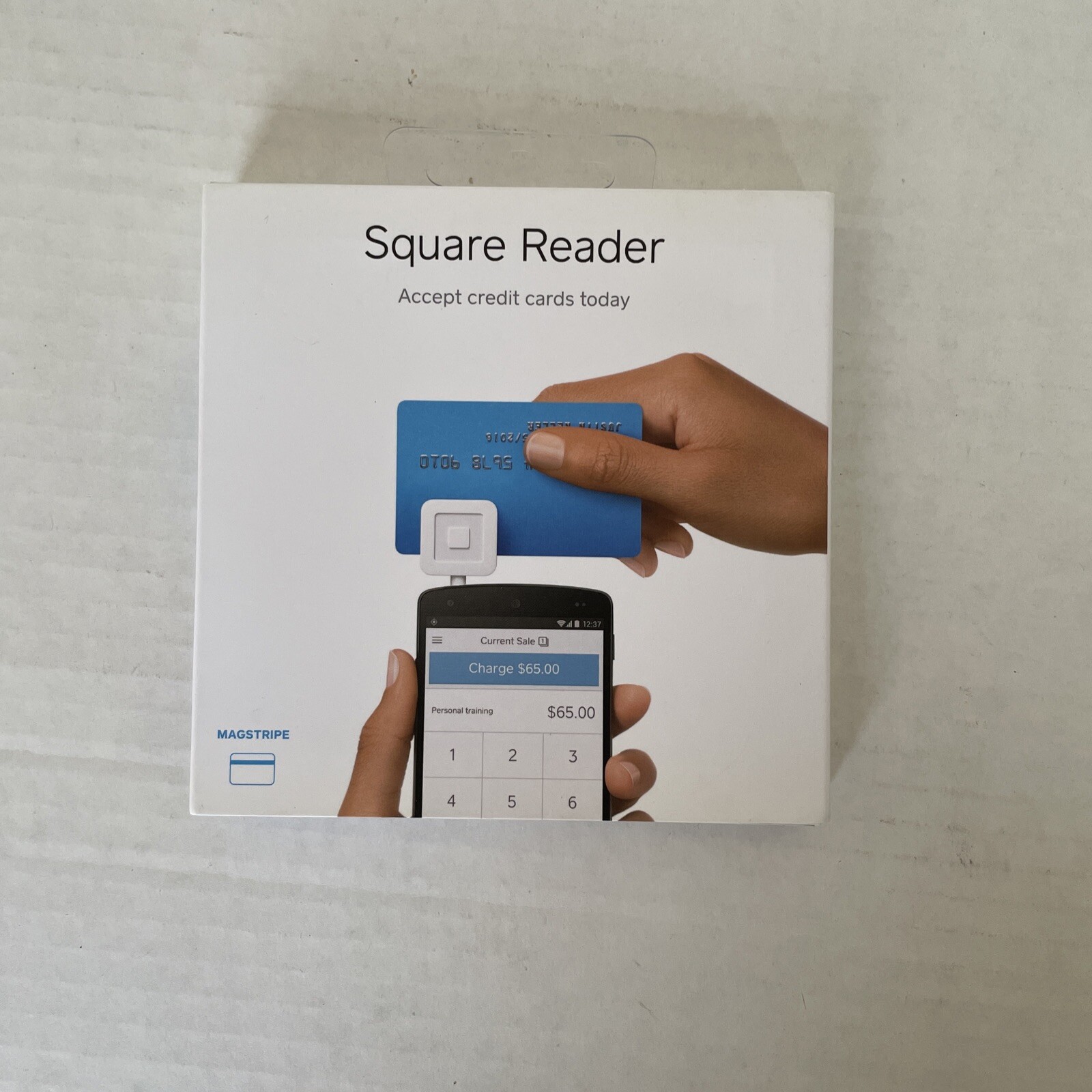 Square A-PKG-0206-01 Credit Debit Card Reader White for Apple iPhone Android