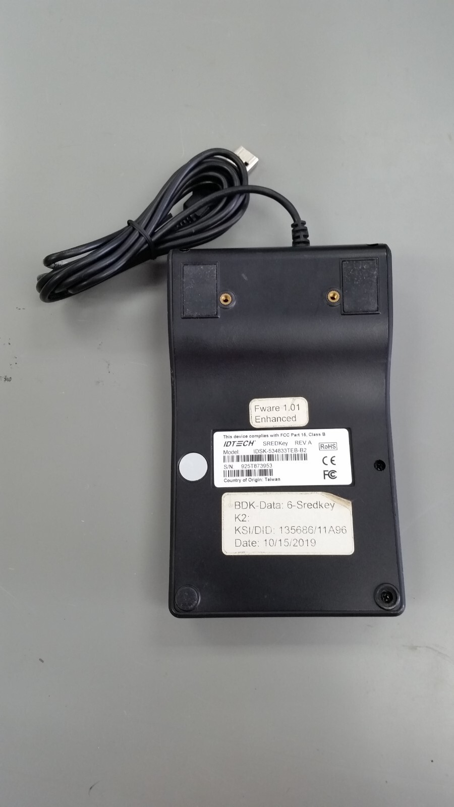 IDTech SREDKey Magstripe Credit Card Swipe Reader IDSK-534833TEB-B2 USB