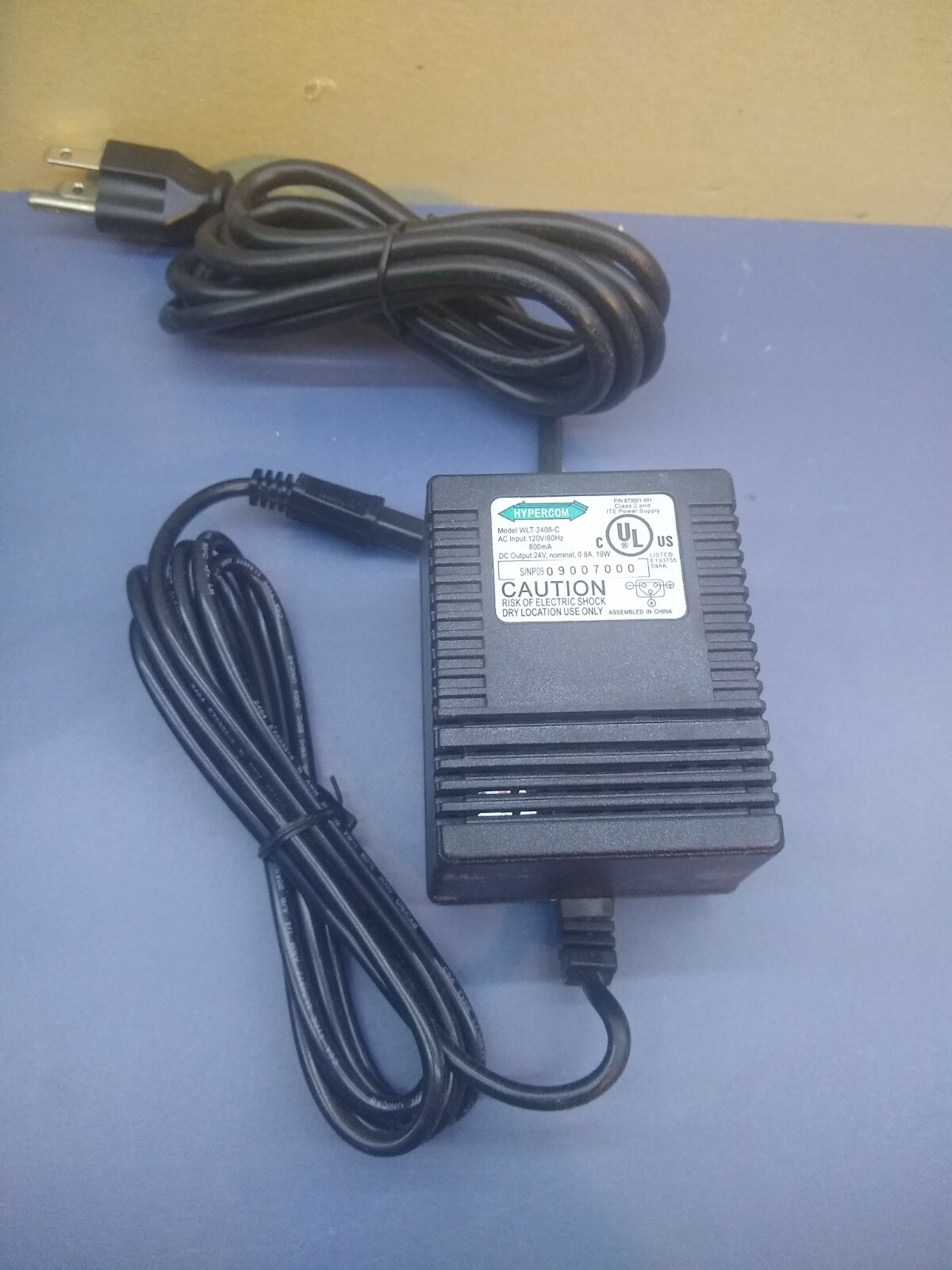Lot of 2 HyperCom T Series T7PLUS Credit Card Machine Terminals & Power Supplies