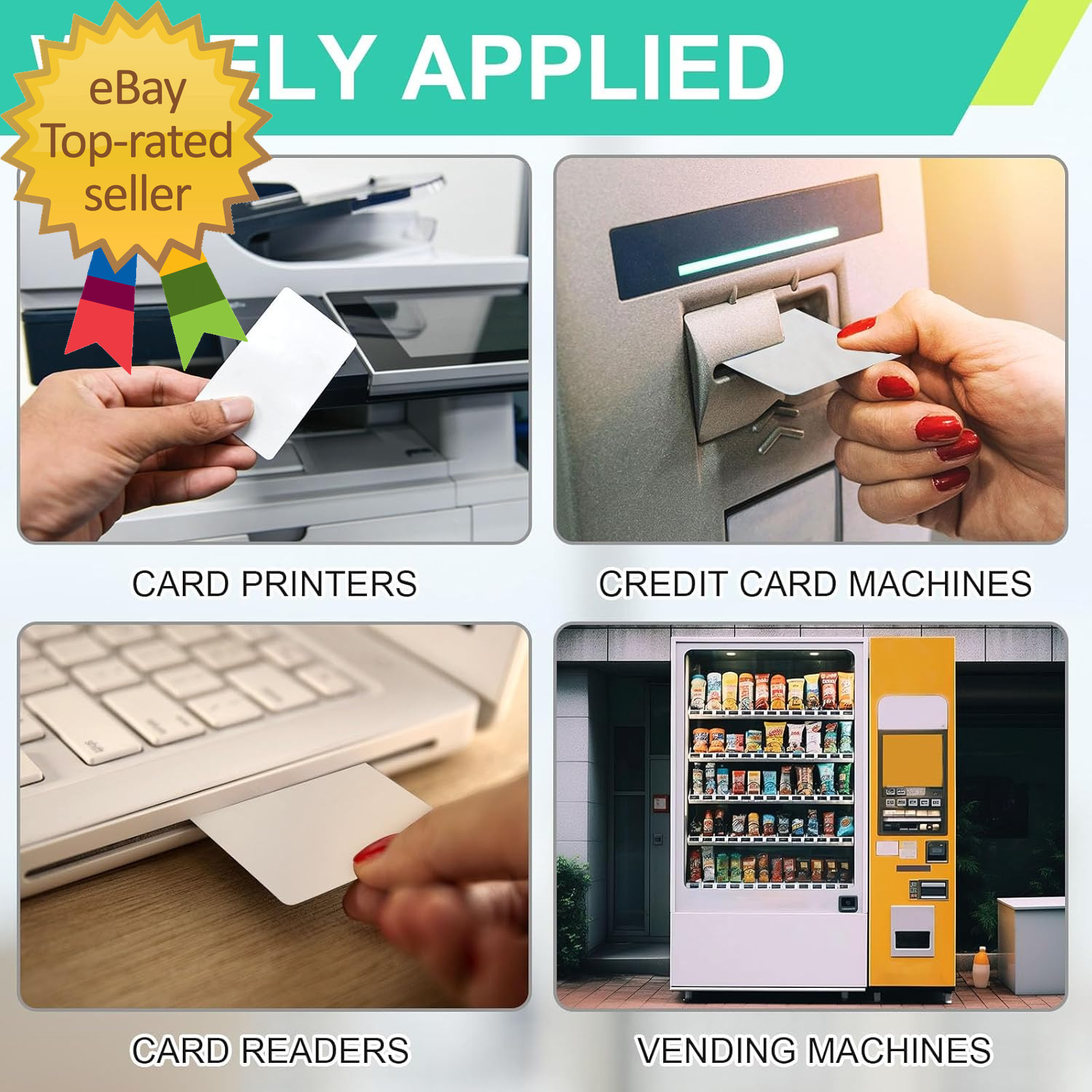 100 Pcs Credit Card Reader Cleaner Cards Dual Side Cr80 Reader Cleaning Scanner
