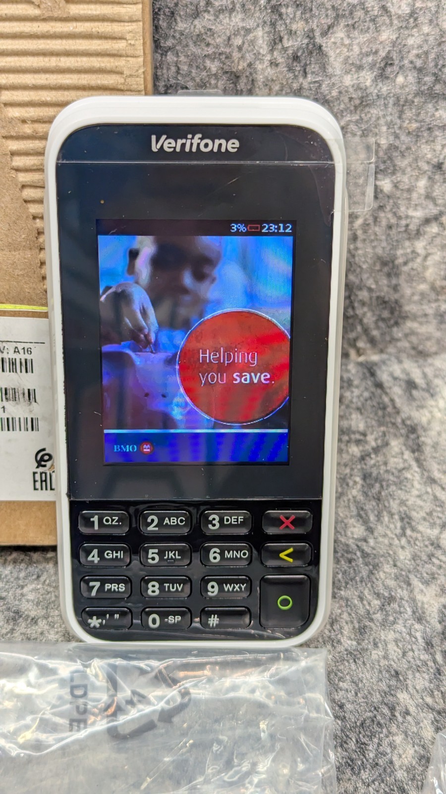 Verifone E285 M087-500-14-WWA Mobile Payment Device Wi-Fi/BT 512MB