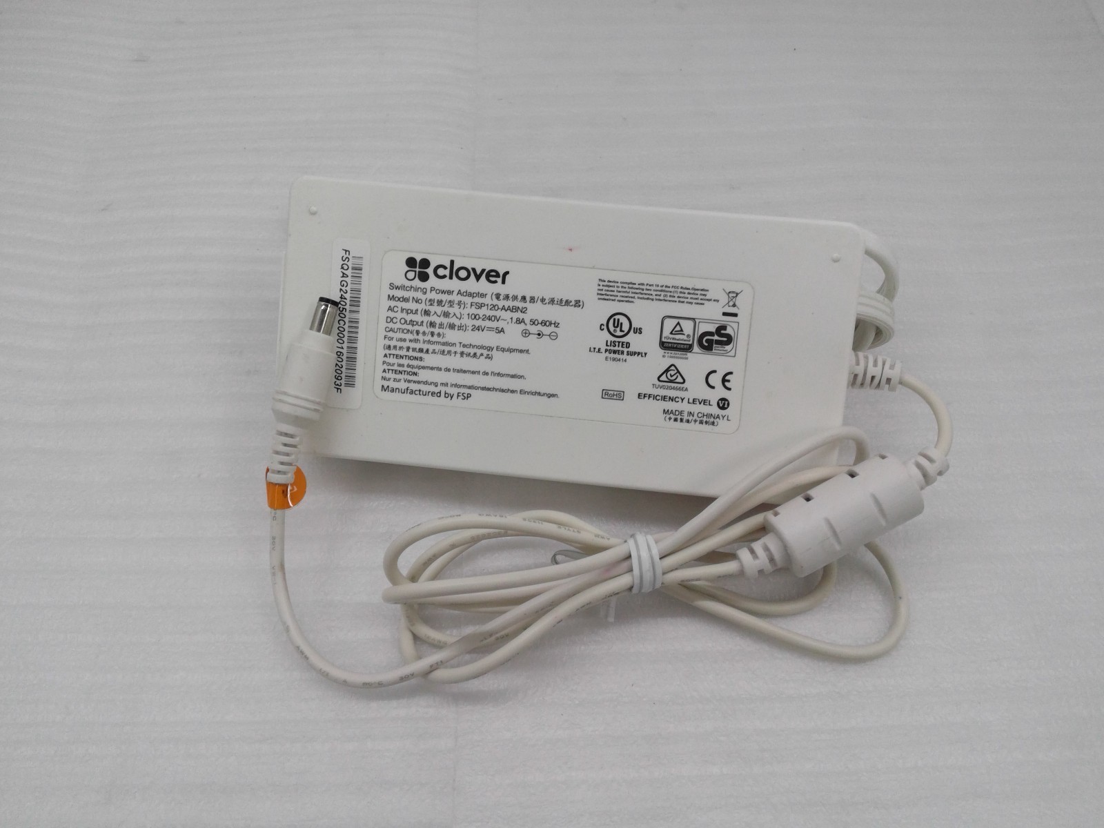Genuine Clover Station AC Adapter 24V 5A Power Supply FSP120-AABN3 FSP120-AABN2