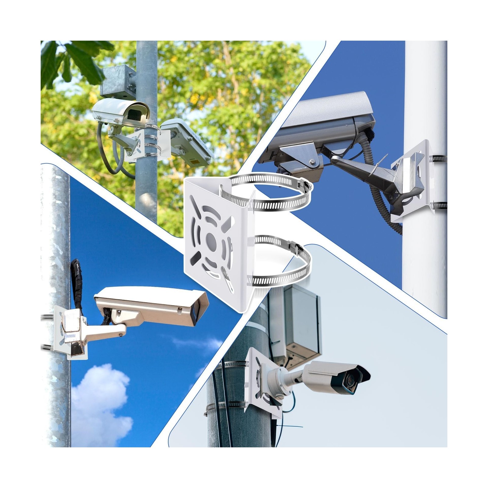 MorningRo 3 Pcs Universal Vertical Pole Mount for Security Came… FAST USA SHIP