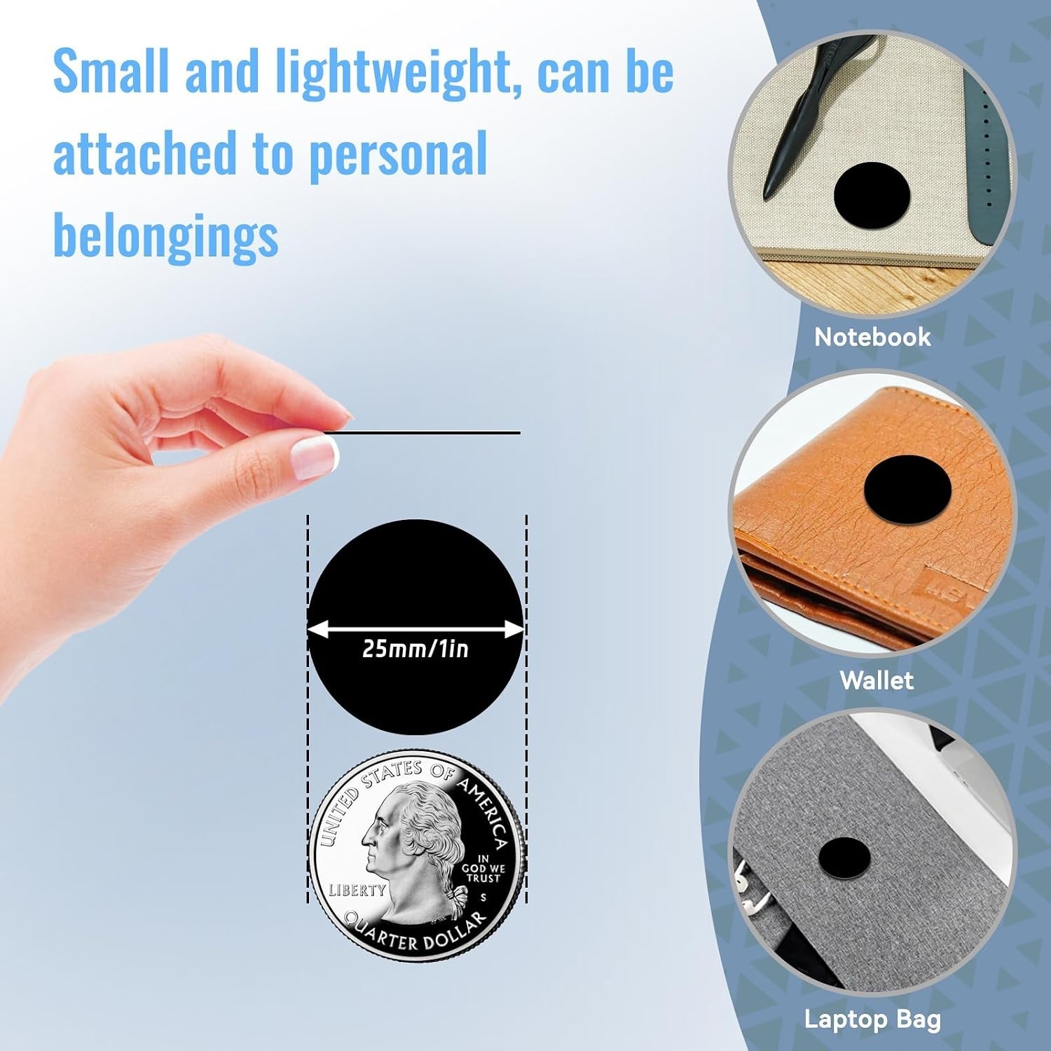 Mini Black NFC Tags – 10 Pack NTAG215 Adhesive Stickers for NFC Enabled Devices
