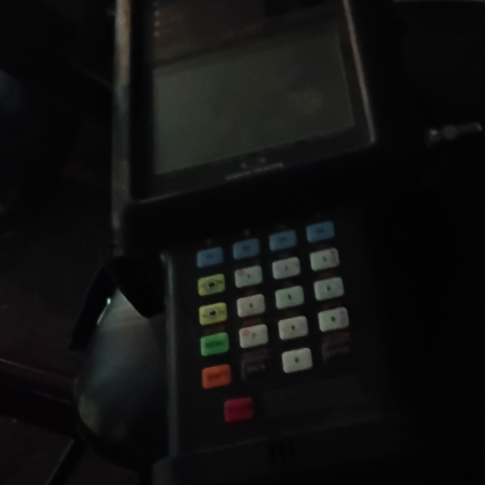 Wired Handheld Credit Card Terminal POS Payment Device w/ Keypad Display Screen