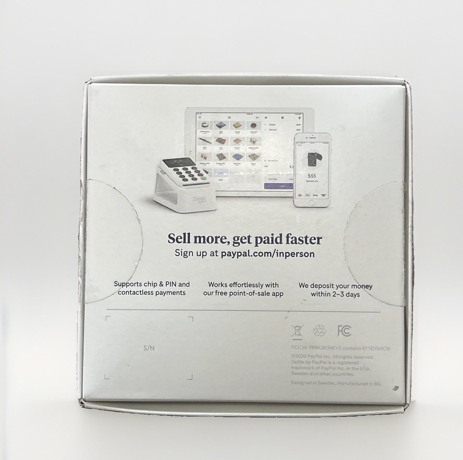 Zettle Reader 2 White by PayPal | Contactless Chip & PIN | Open Box