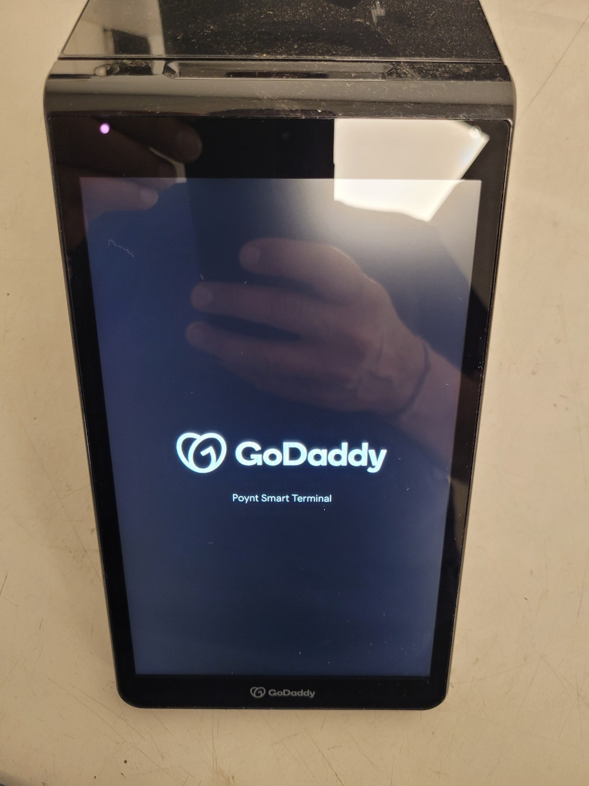 GoDaddy Poynt PST3 Smart Terminal Card Reader power on tested ST3SL245PY001281