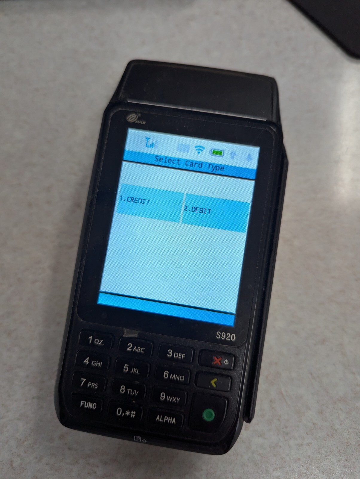 PAX S920 Mobile POS Credit Card Terminal Bluetooth Wireless Wifi
