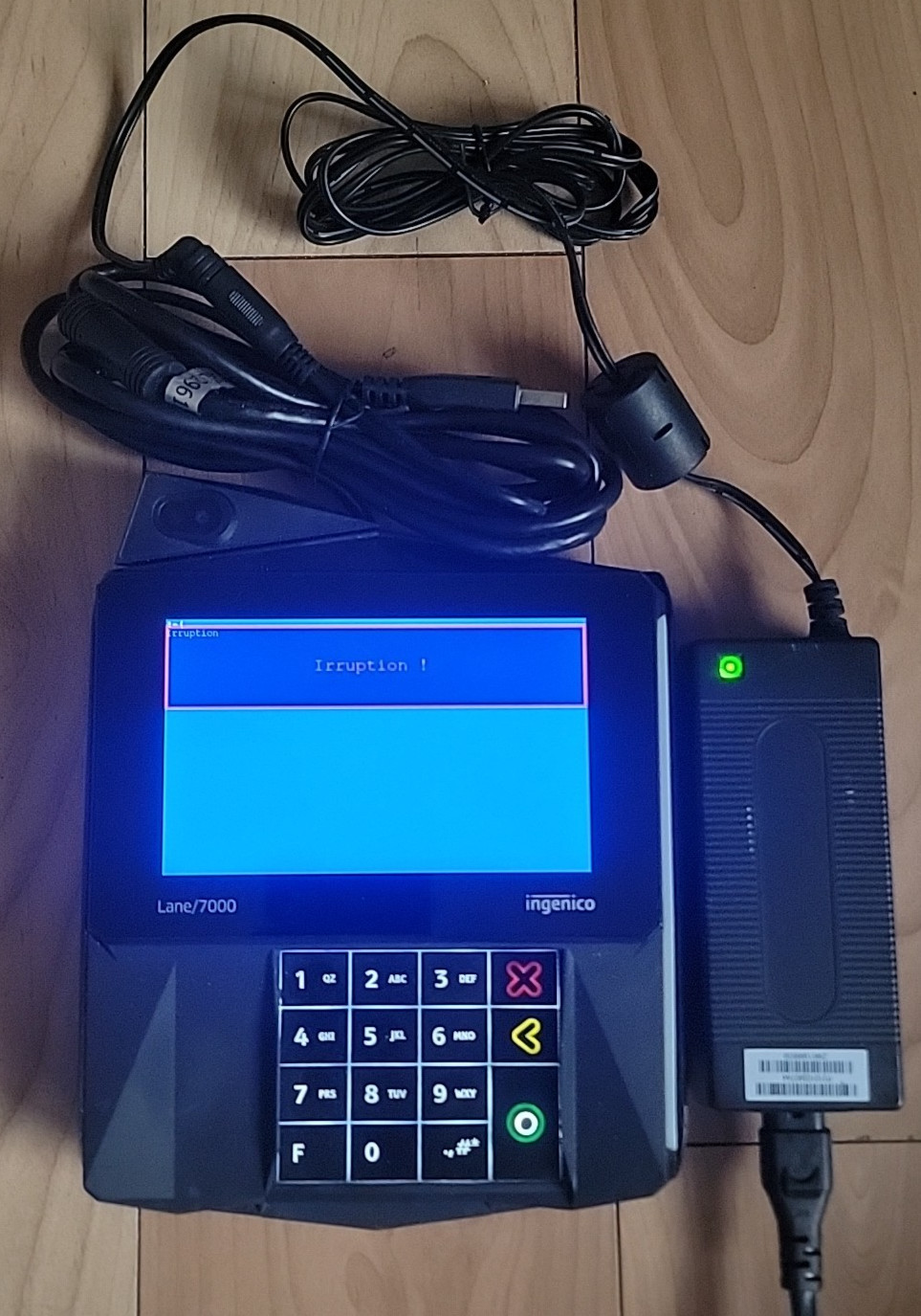 Ingenico Lane 7000 5-inch Credit Card Terminal with HDMI Power Supply FOR REAPIR