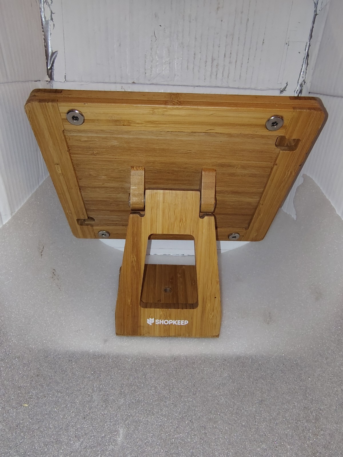 Bamboo Wood POS Security Stand iPad Air Shopkeep Square Point Of Sale