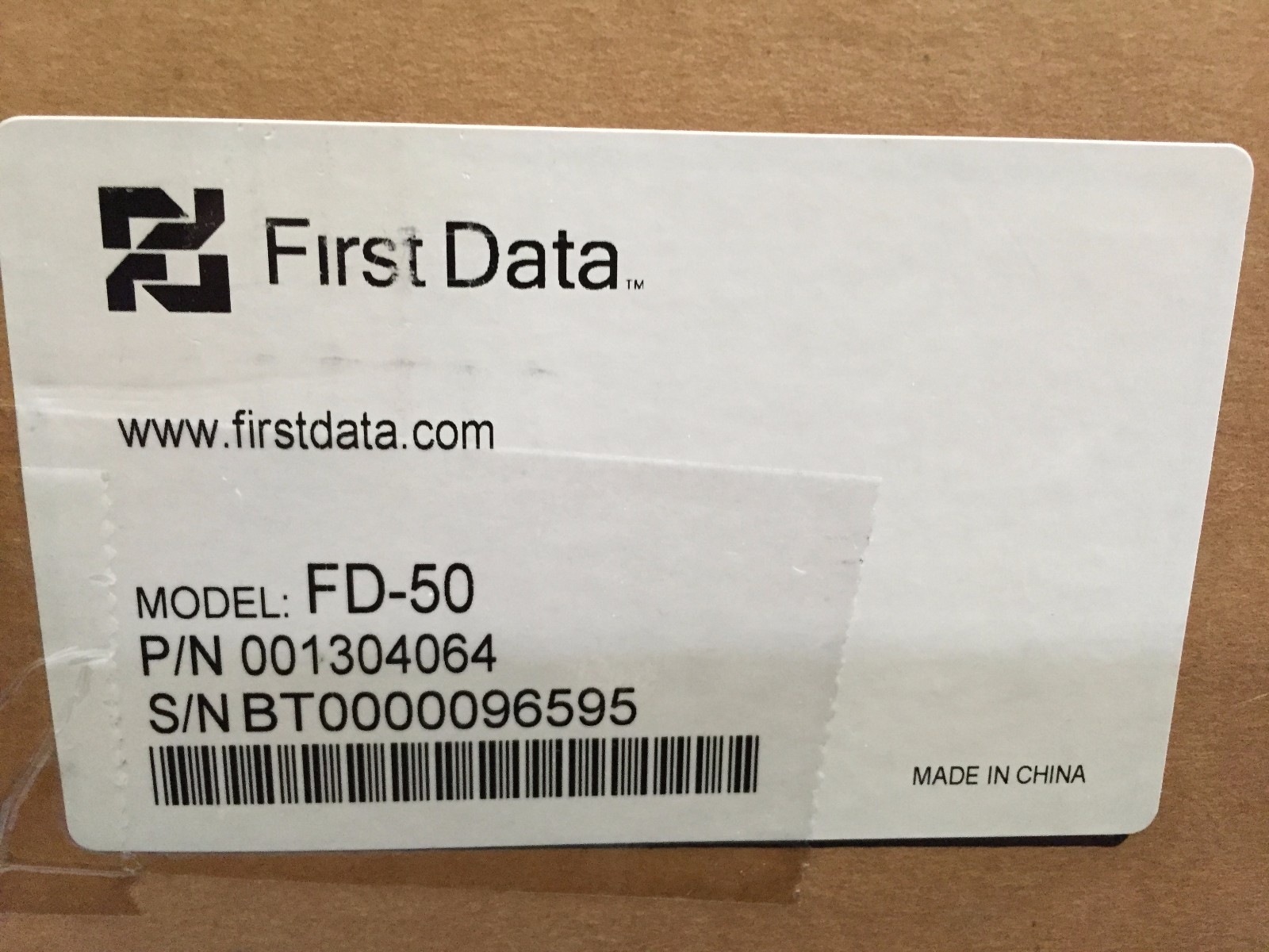 First Data FD-50 Credit Card Terminal 001304064