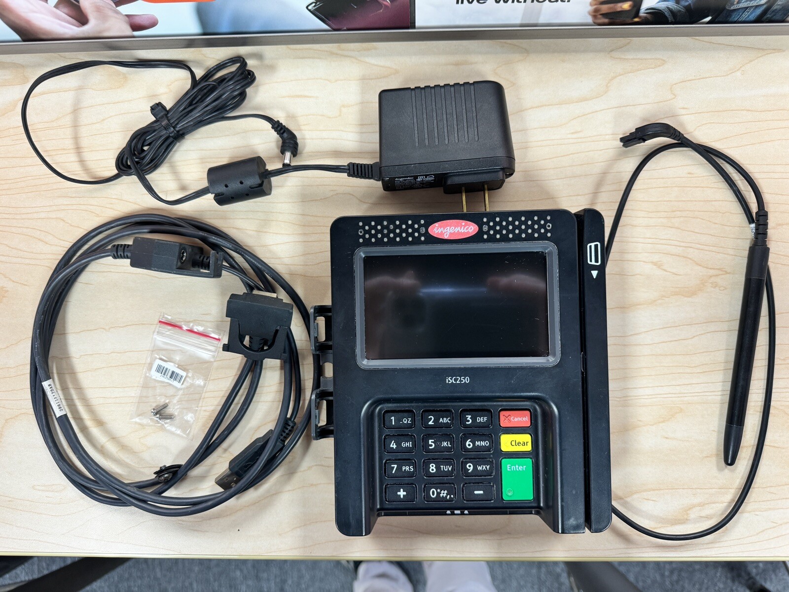 Ingenico iSC Touch 250 Payment Terminal with cord/cable and stylus