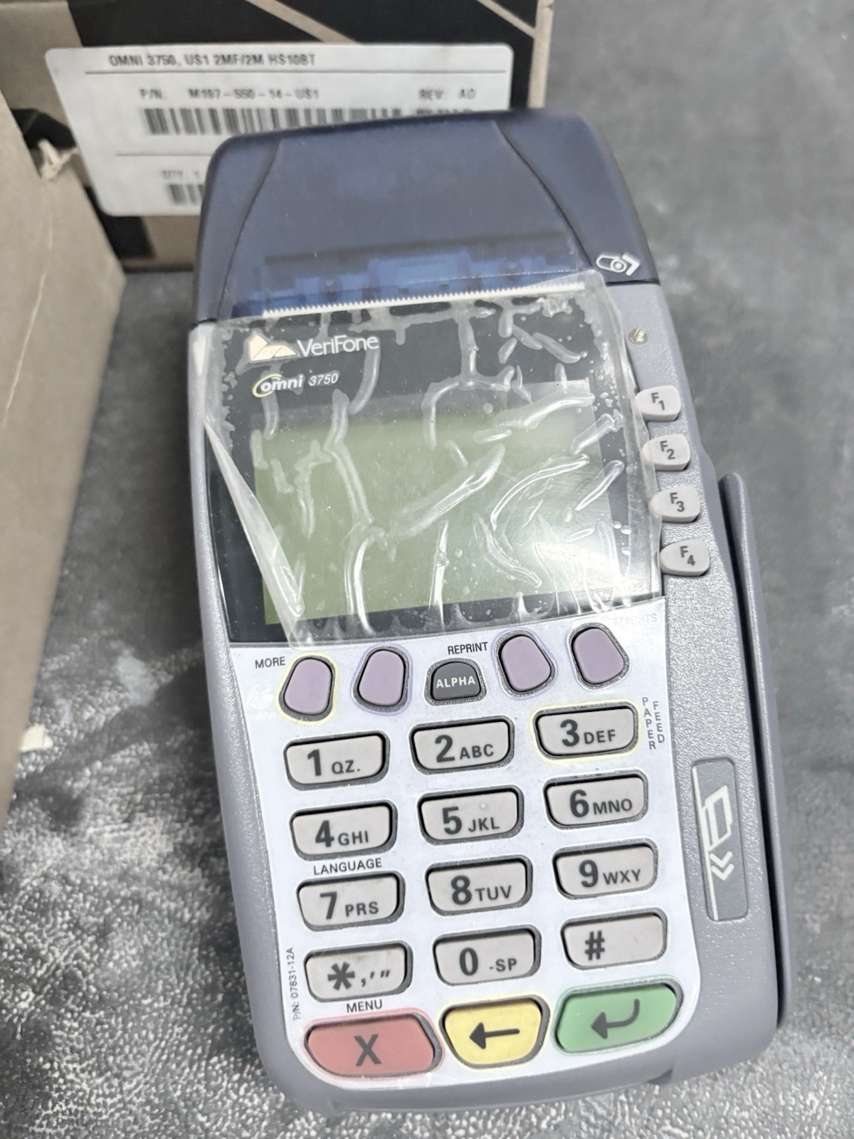 Verifone Omni 3750 US1 2MF/2M Payment Terminal Pin Pad Printer – Cib