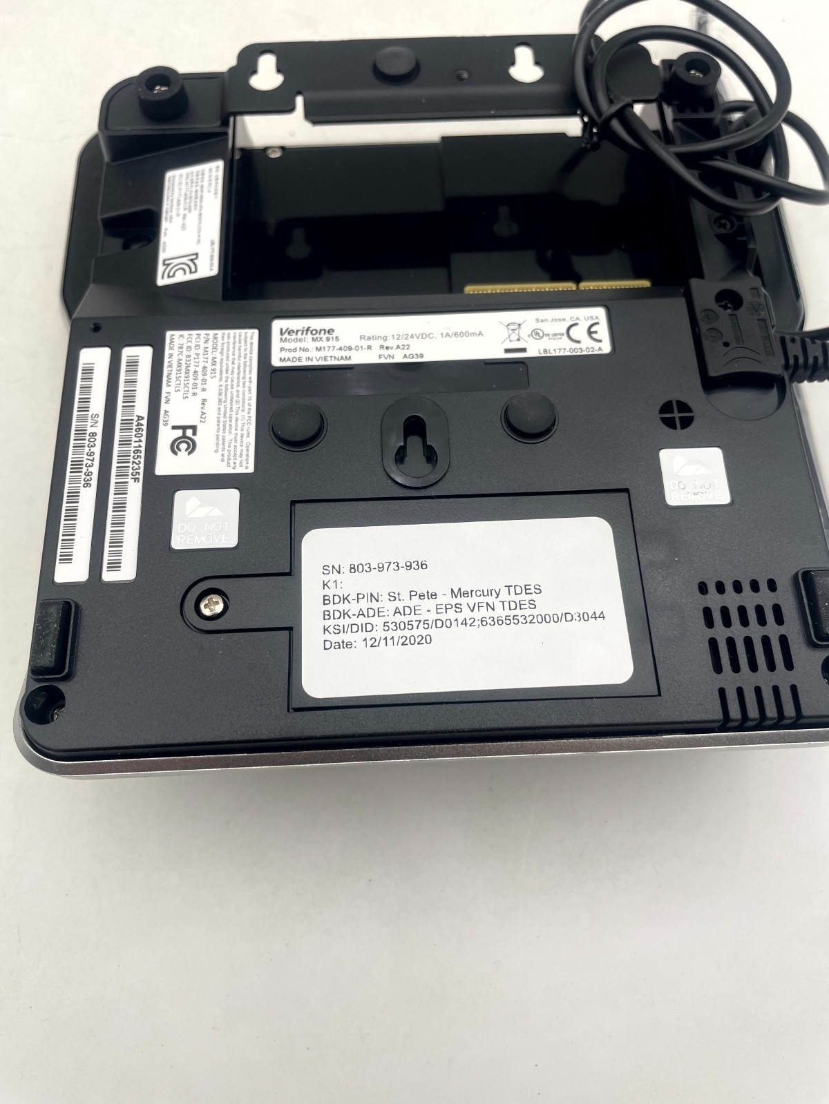 VeriFone MX 915 Credit Card Pinpad Signature Payment Terminal Black 4.3″ Display