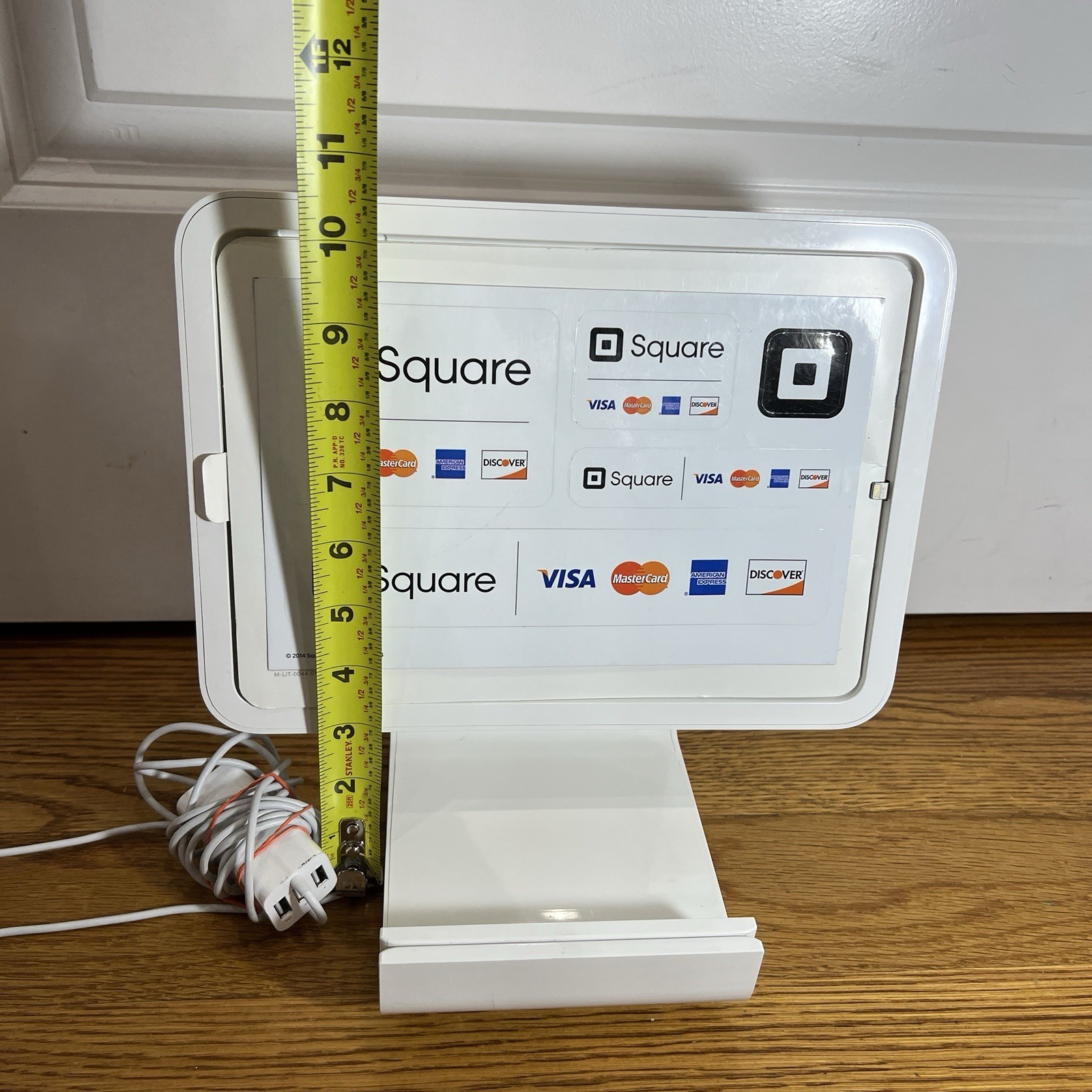 Square POS Stand In White With Original Manual And Unused Stickers 2014