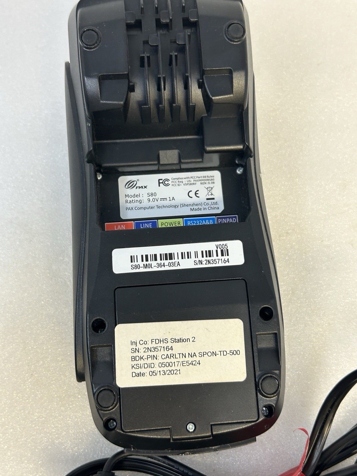 PAX S80 Integrated PIN Pad Credit Card Terminal – Untested