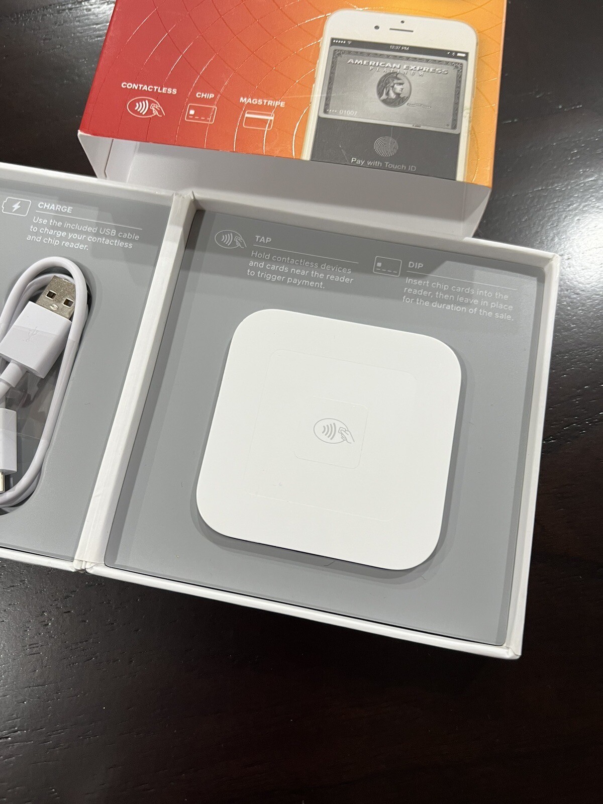 Square Reader for Contactless Chip Reader (App Store/Google Play) With Swiper