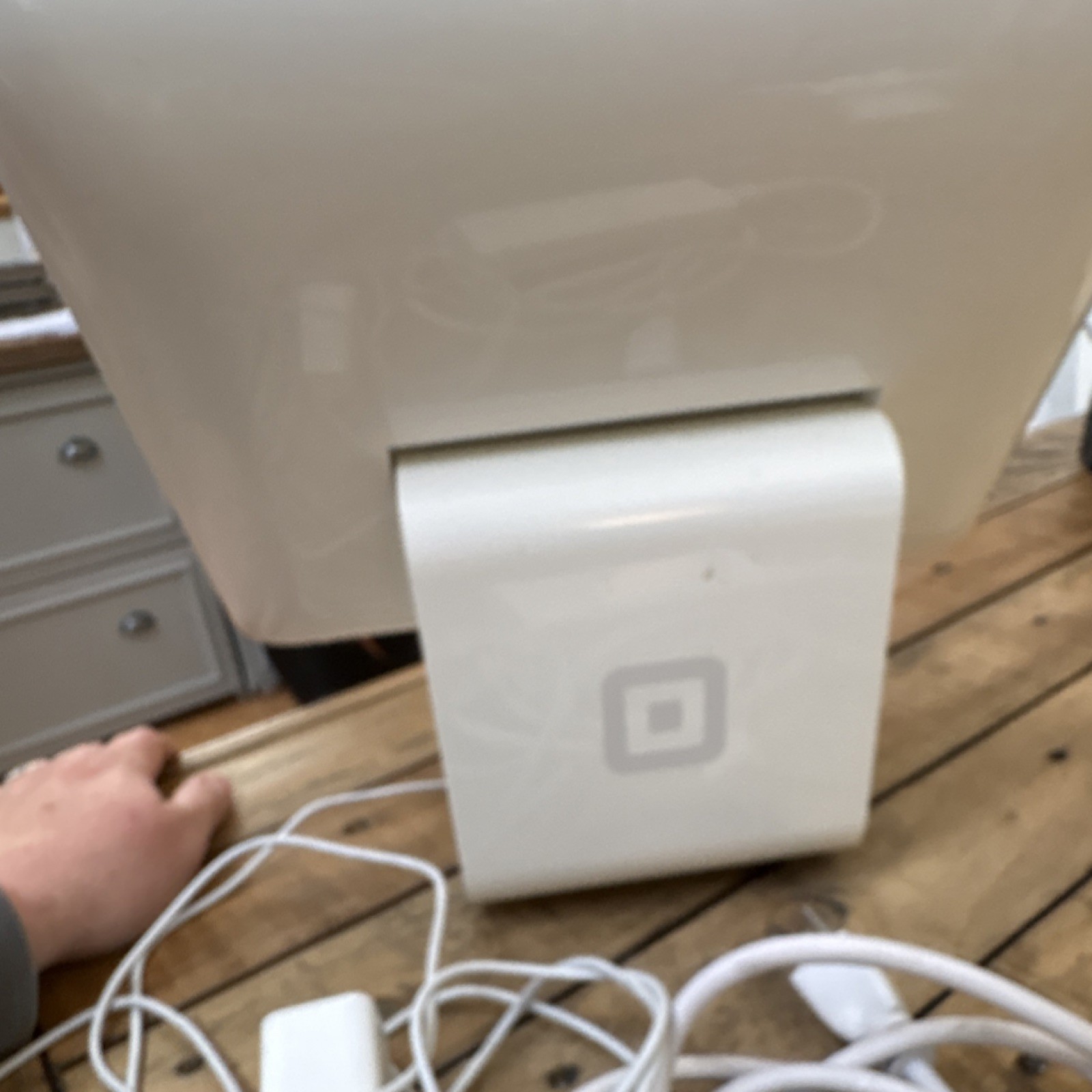 Square Stand Credit Card Terminal Wired White with Power Adapter