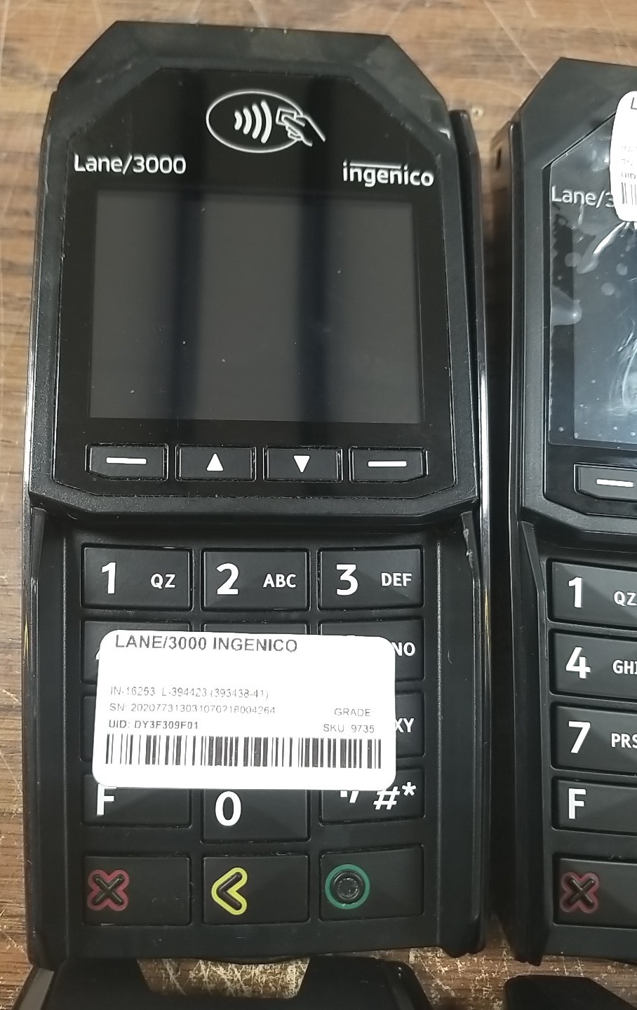 Lot X6 INGENICO LANE/3000 PAYMENT TERMINAL CREDIT CARD TOUCH POS TRD30110877B