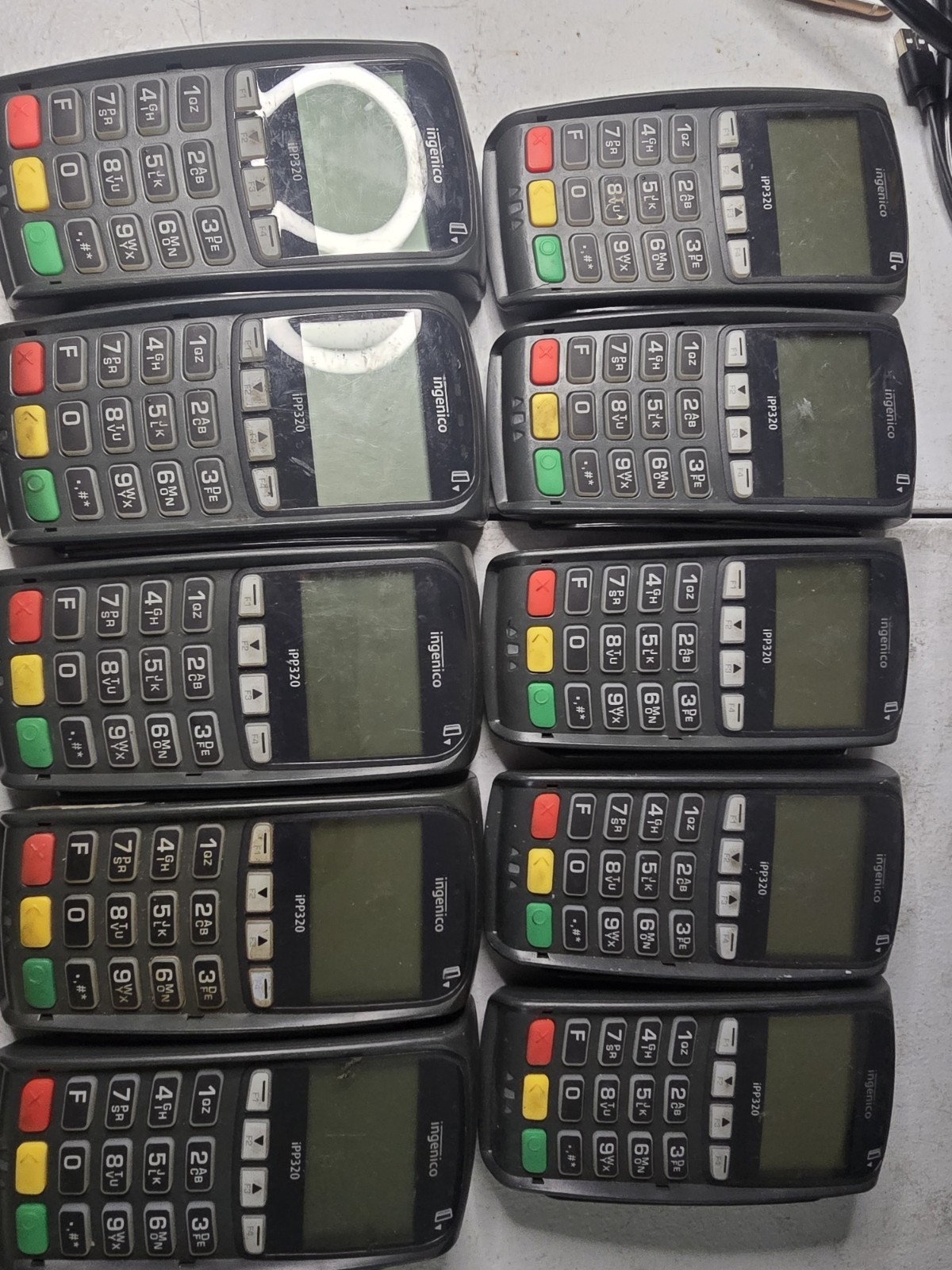Lot of 10 Ingenico iPP320 Credit Card Payment Terminals Untested AS-IS No Cords
