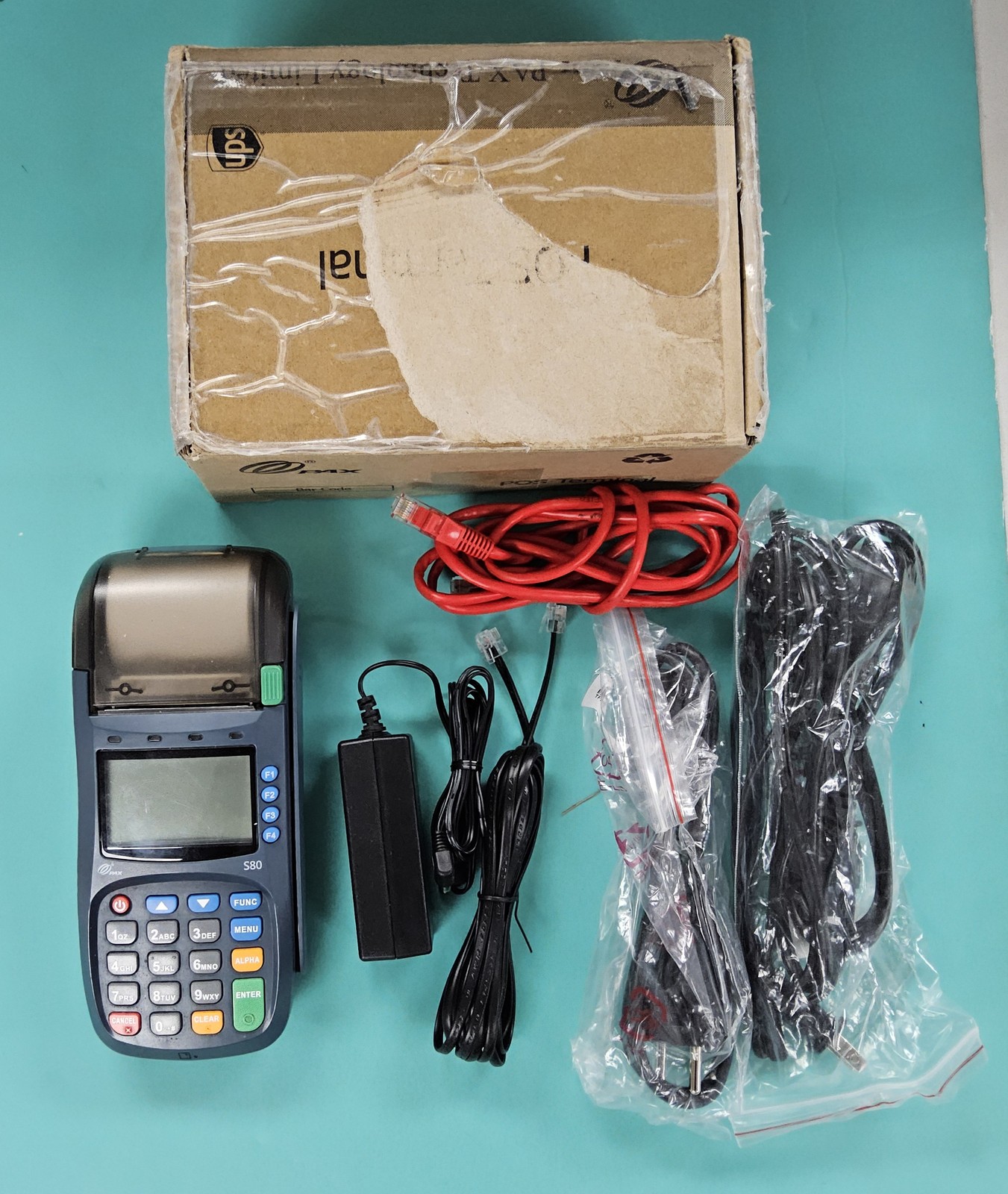 2016 Credit CARD READER S80 Model ~ PAX Brand ~ UNTESTED w/cords & box Processor