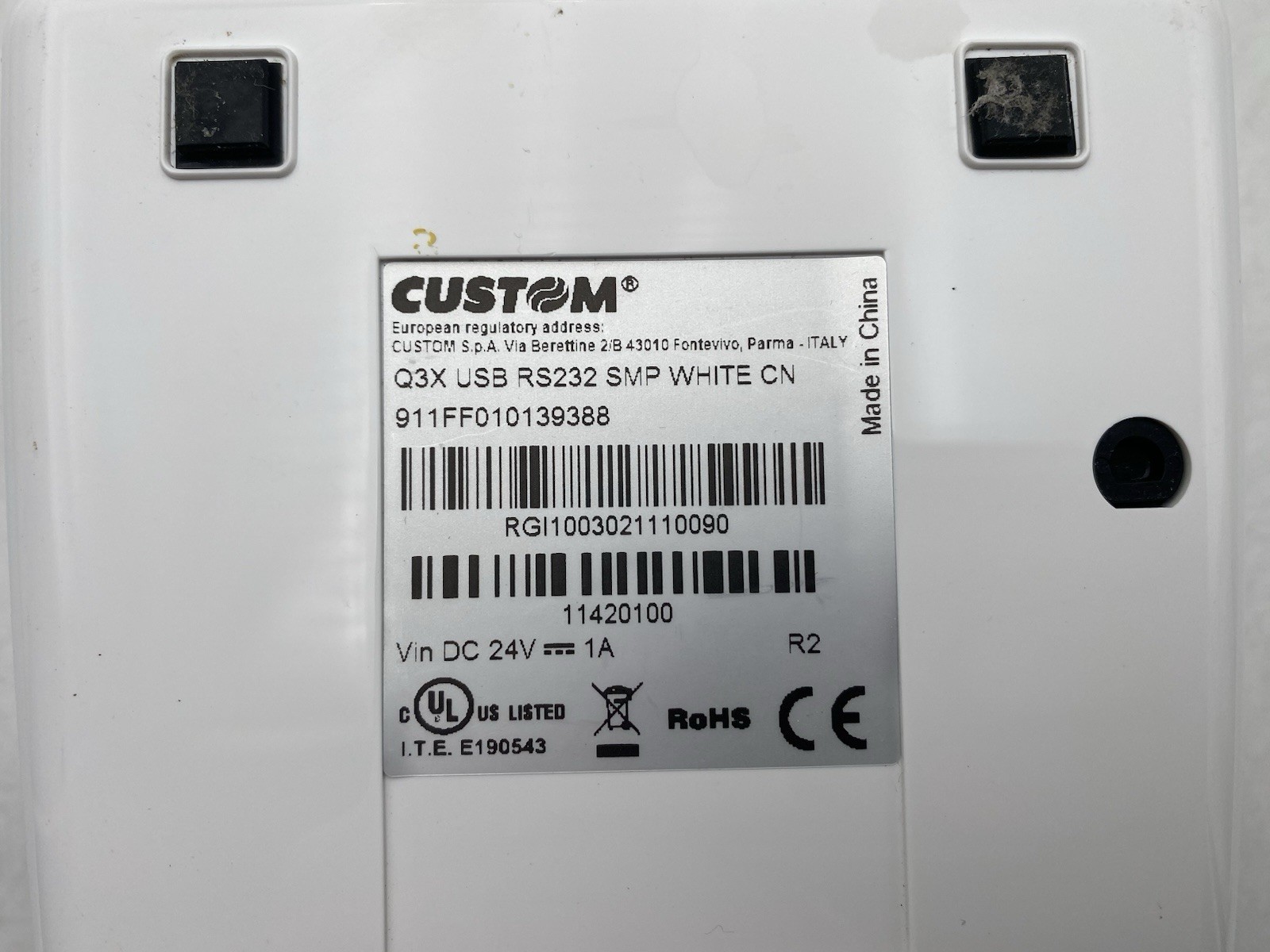 Custom Q3X USB RS232 SMP White Receipt Printer No Power Supply