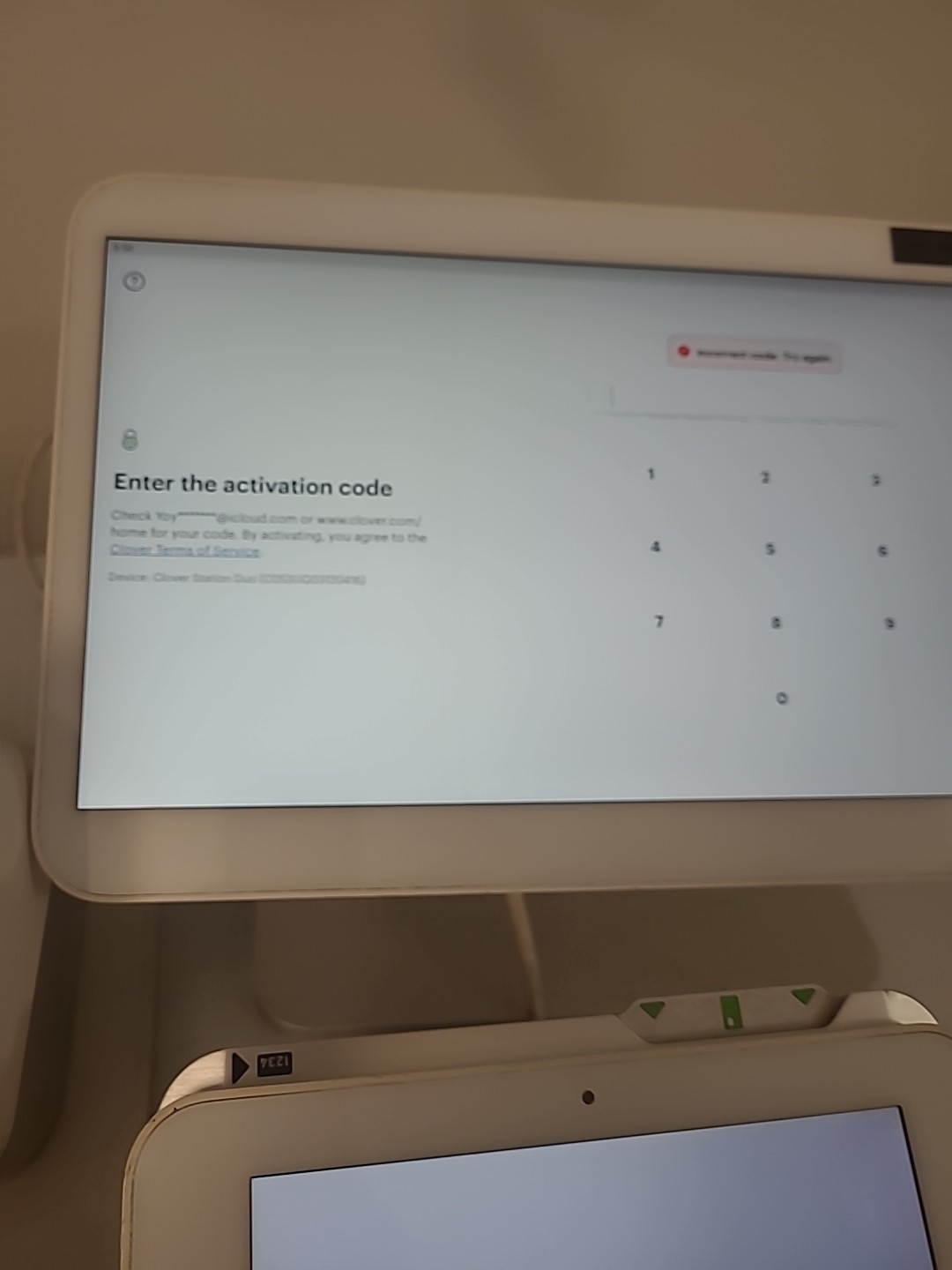 Clover Station POS System Bundle Model C503 Power On Locked As Is