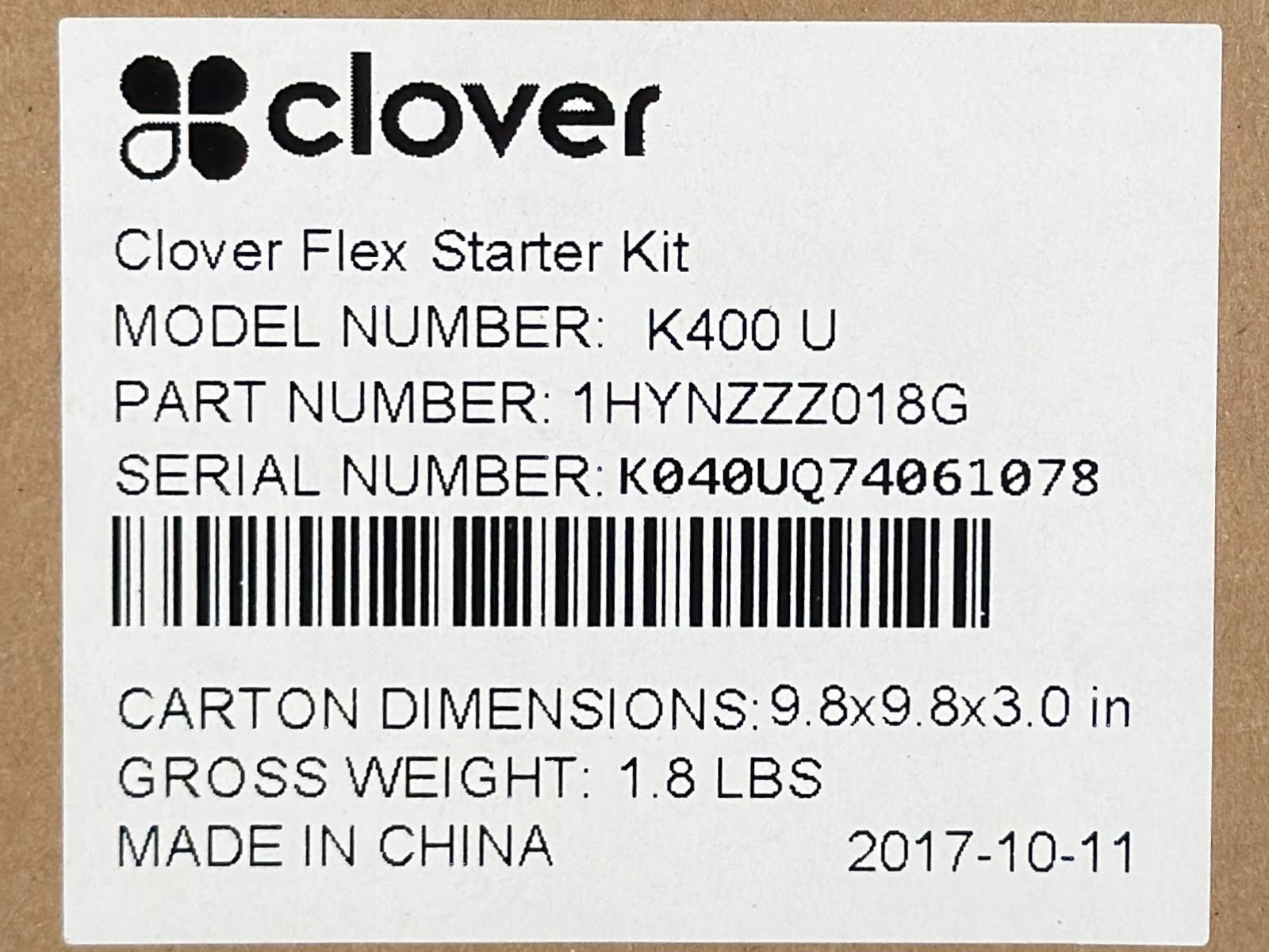 ✨NEW Clover Flex Starter Kit K400 Cradle Dock Charger + Power Supply 🏷️