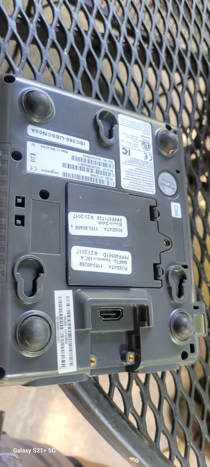 Ingenico iSC Touch ISC250 Credit Card Machine Head Unit