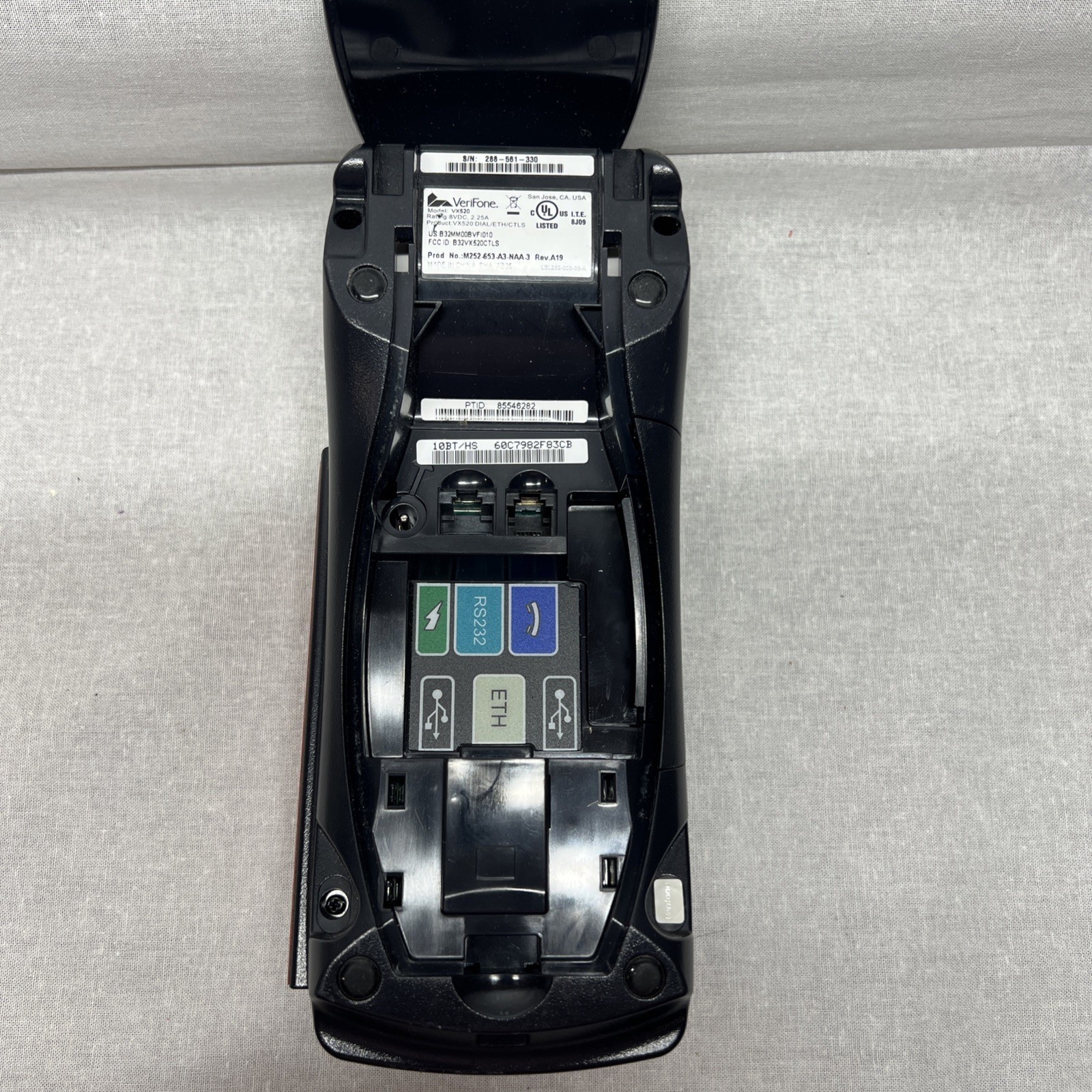 VeriFone VX 520 VX520 Credit Card Machine Ethernet Chip Reader No Power Adapter