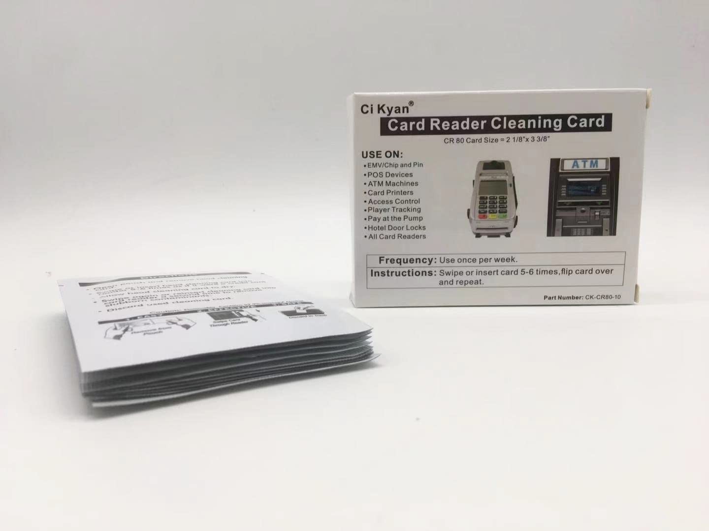 cleansky CR80 Cleaning Cards, Dual Side Card Reader Cleaner, POS Swipe Termin…