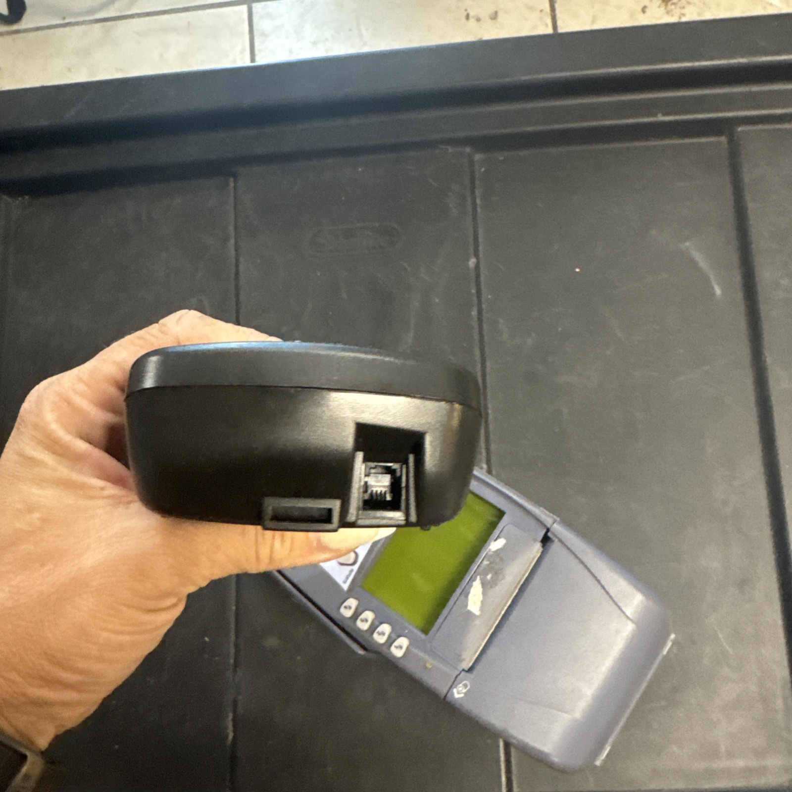Verifone OMNI 3750 credit card processing terminal w FD-10 KEY PAD