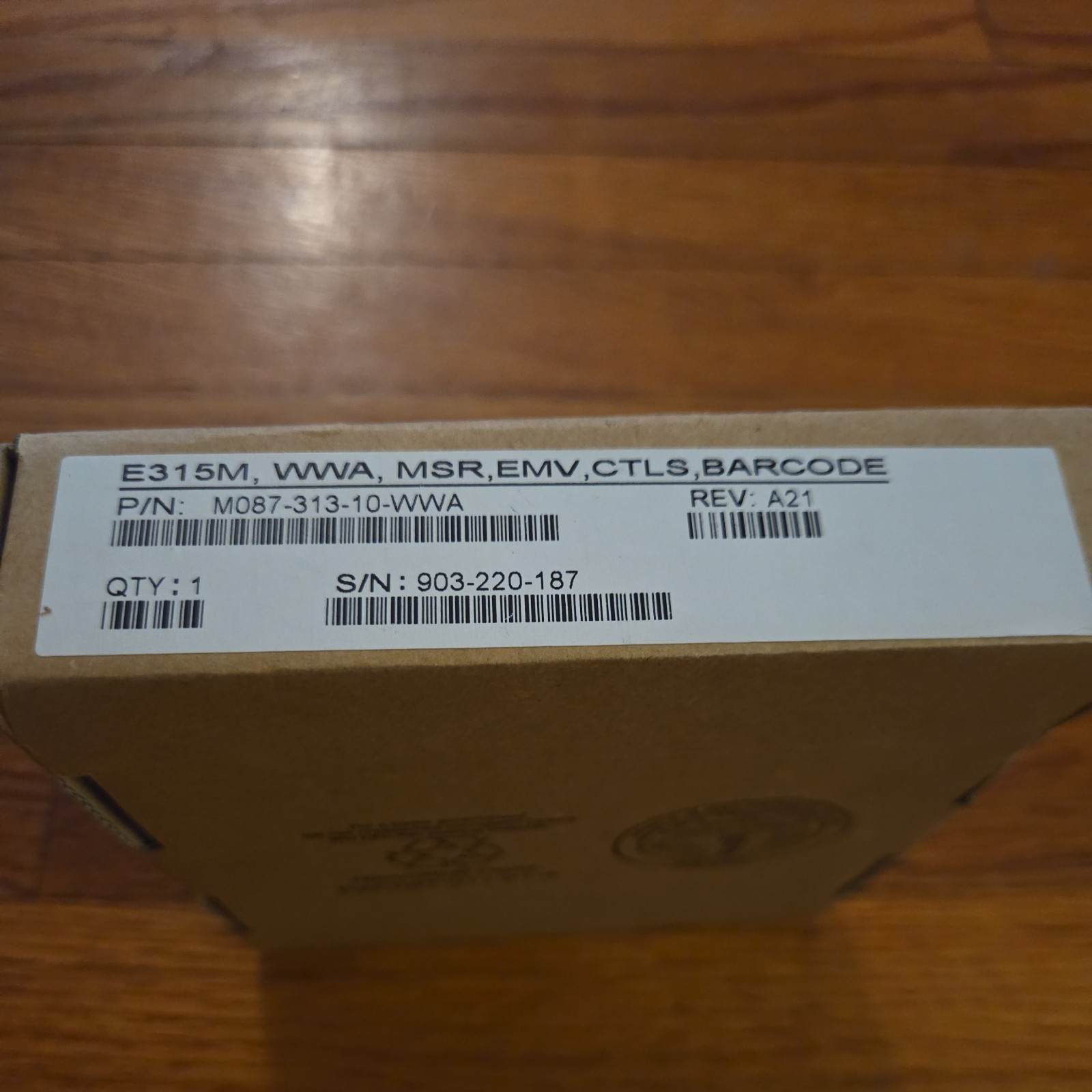 VERIFONE PAYWARE E315M IPHONE 5 IPOD MOBILE BARCODE CC TERMINAL M087-313-10-WWA