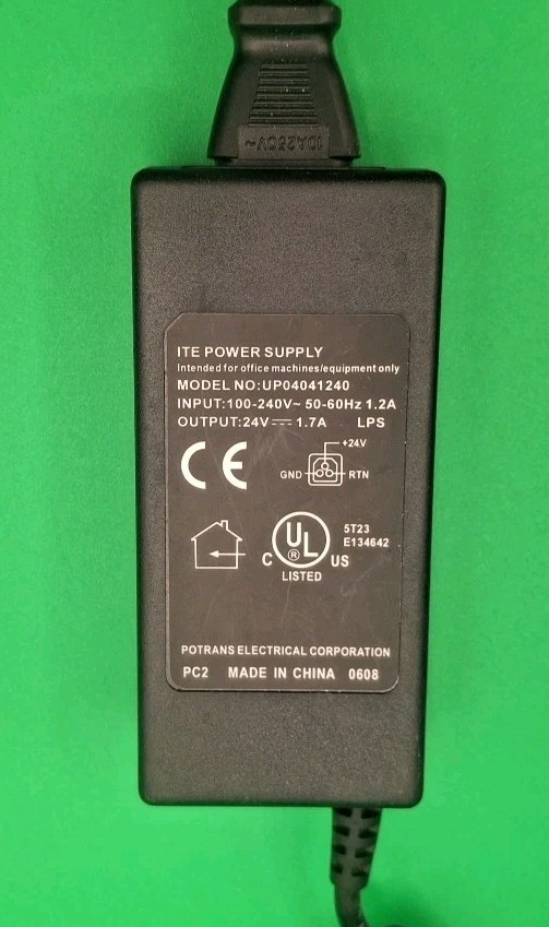 HYPERCOM T7Plus Credit Card Reader Terminal W/ Paper/Power Supply 010218-012 ZK