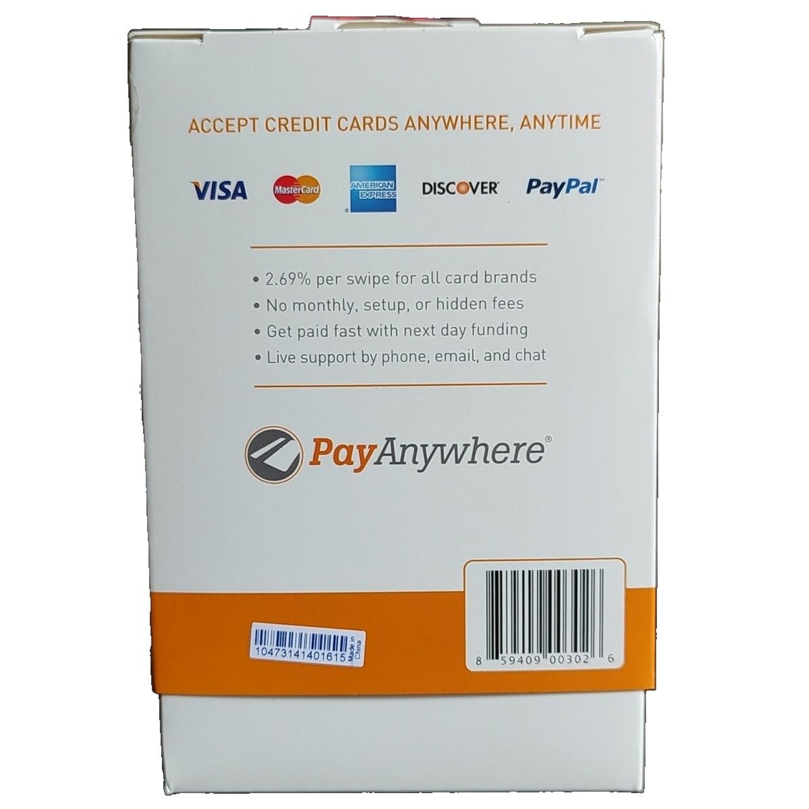PayAnywhere Credit Card Swipe Reader English Espanol ios iPhone iPad Android