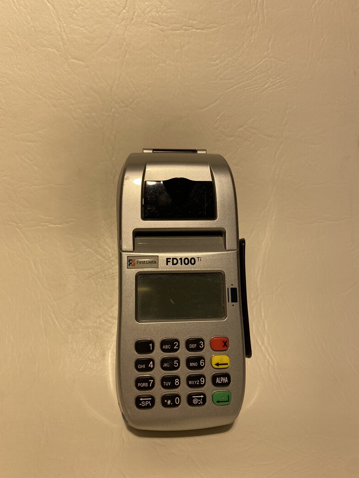 First Data FD100Ti Credit Card Reader 001642020 – No Power Supply TESTEDWORKING