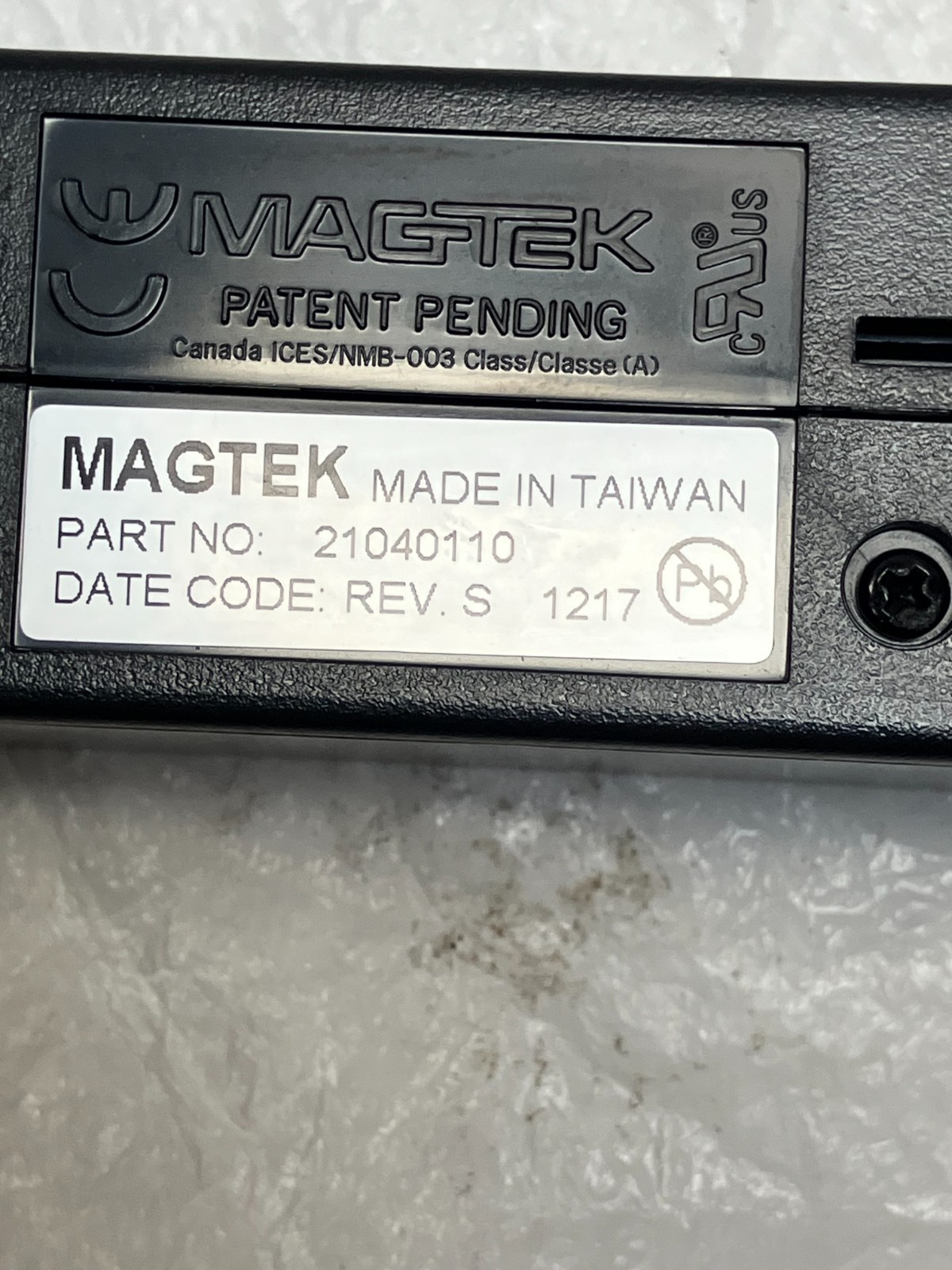 Magtek Mini USB Credit Card Reader Dual Track (Black) 21040110