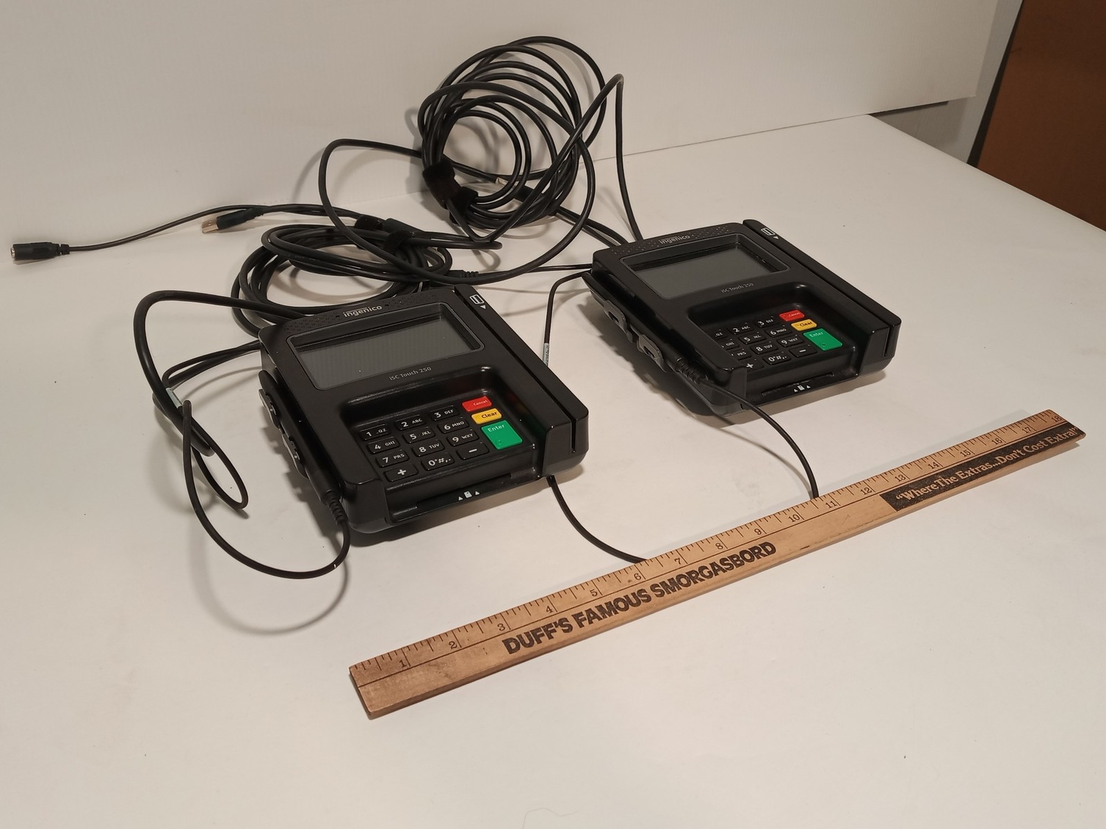 Lot of 2 Ingenico iSC Touch 250 Payment Terminal POS Credit Card Reader Black