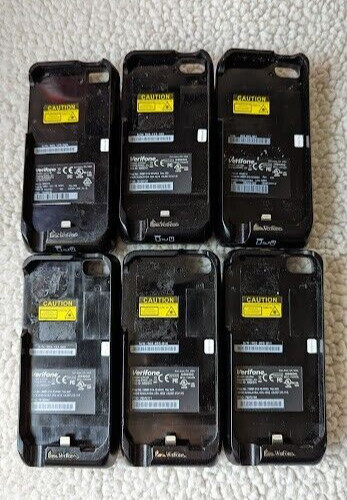 LOT OF 6 Verifone e315M, iPhone Credit Card CC Terminal (M087-313-10-WWA) (g6)